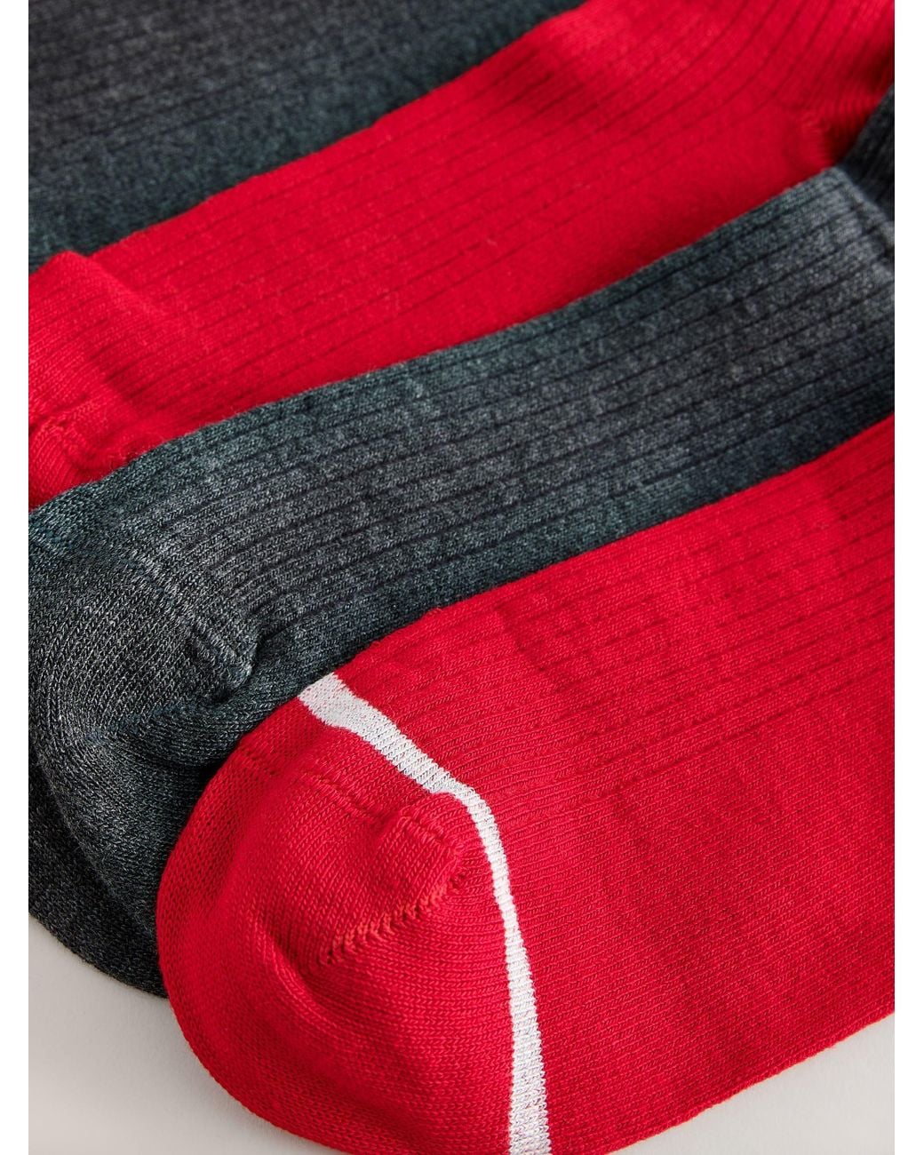 Next Red Supersoft Ribbed Ankle Socks 4 Pack