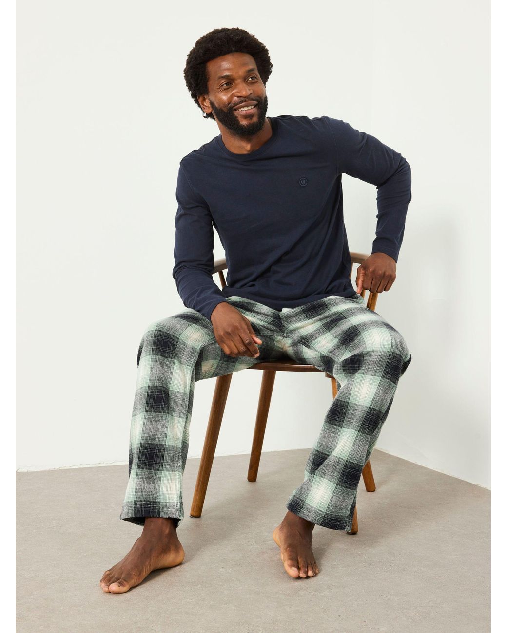 FatFace Green Fatface Hamilton Check Pyjama Bottom for men