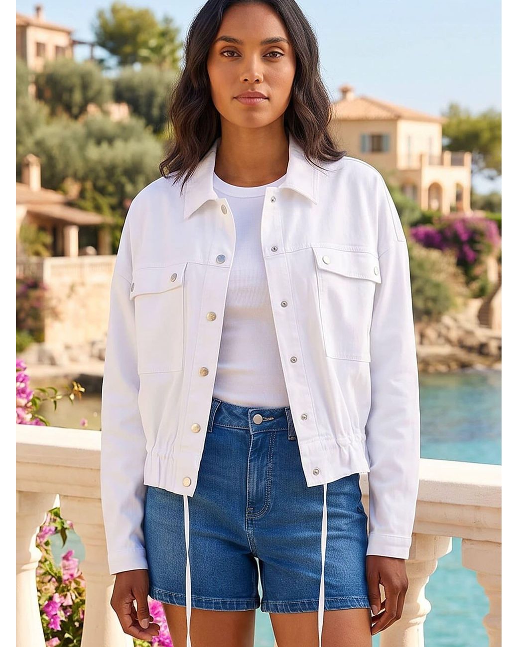 Roman Blue Utility Collared Pocket Jacket