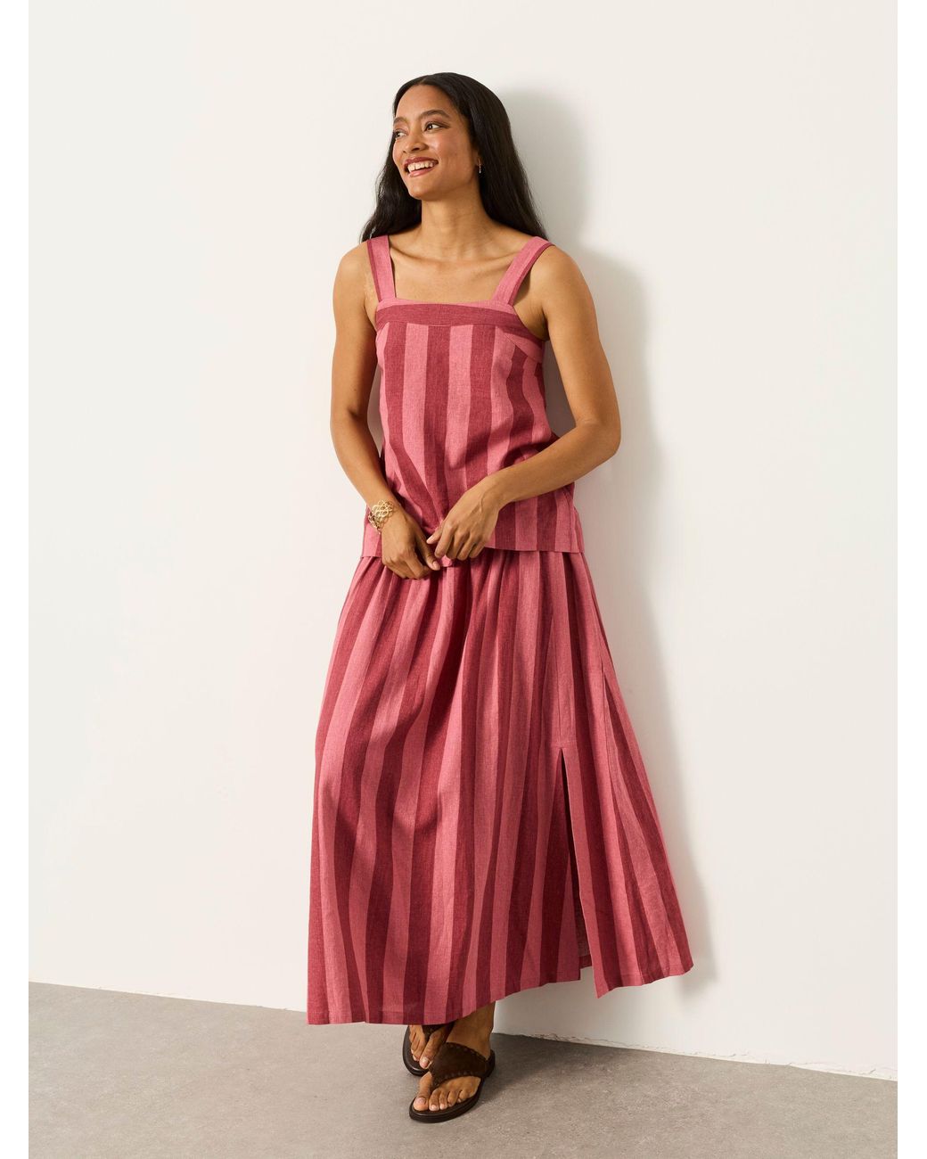 FatFace Red Joesie Petite Stripe Cami