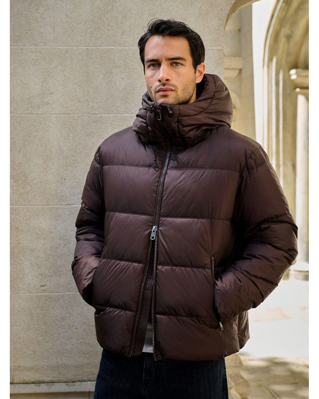 Next Black Shower Resistant Puffer Jacket for men