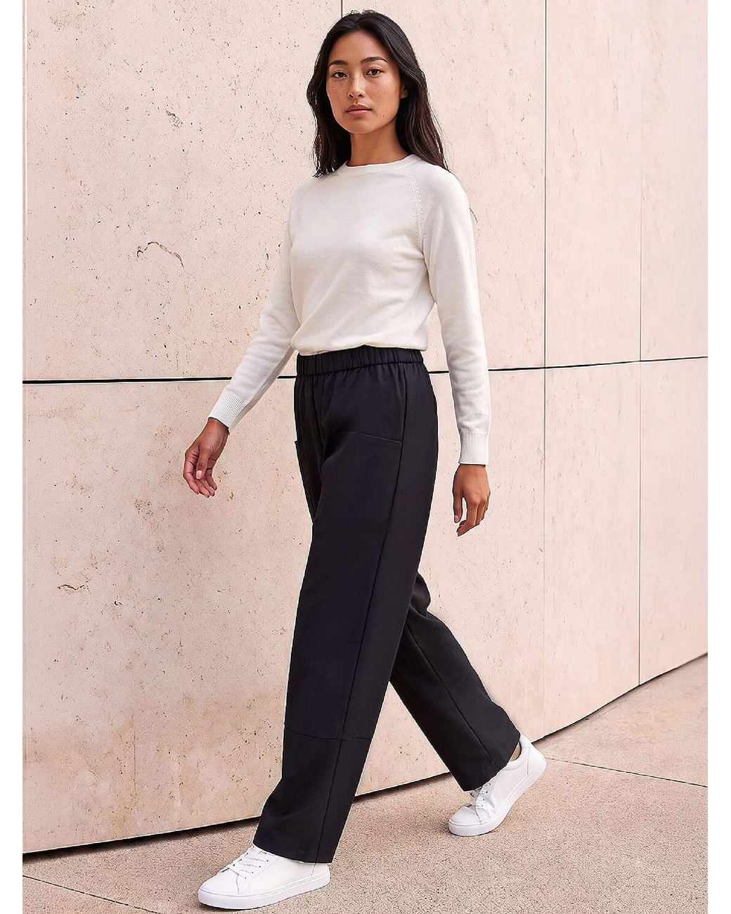 Pokit Romal Roman Petite Patch Pocket Trousers in Black | Lyst