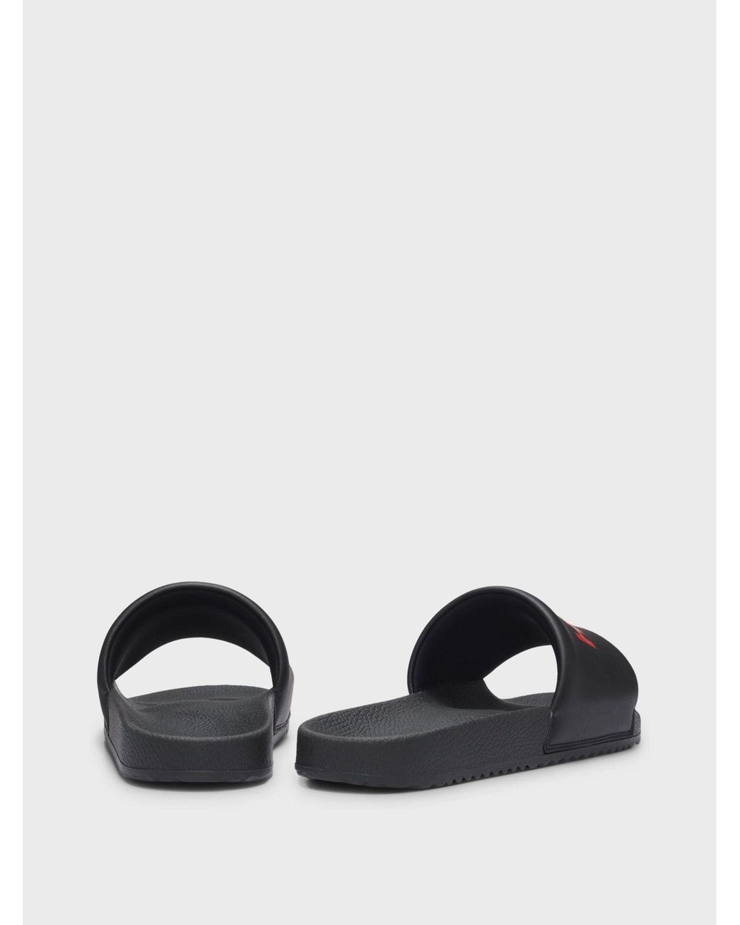 HUGO White Timein Logo Sliders for men