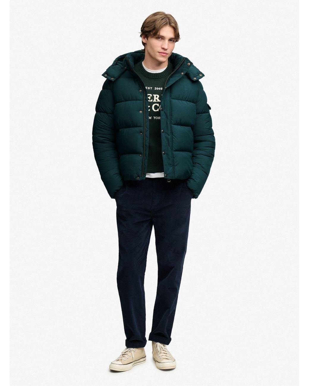 Superdry Green Premium Ripstop Puffer Jacket for men