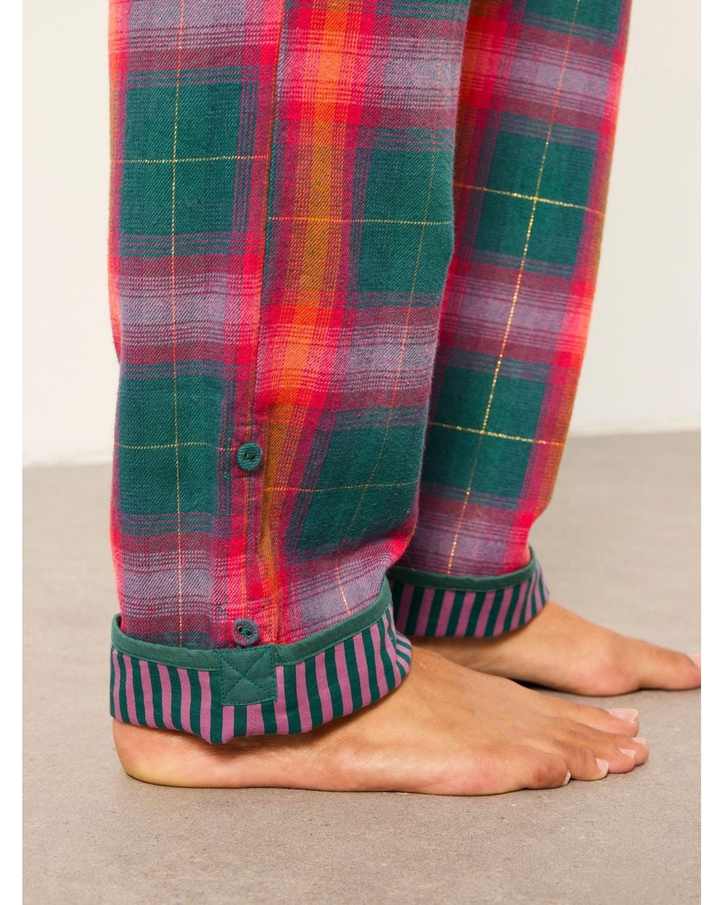 FatFace Multicolor Eva Jewel Check Pyjama Bottoms