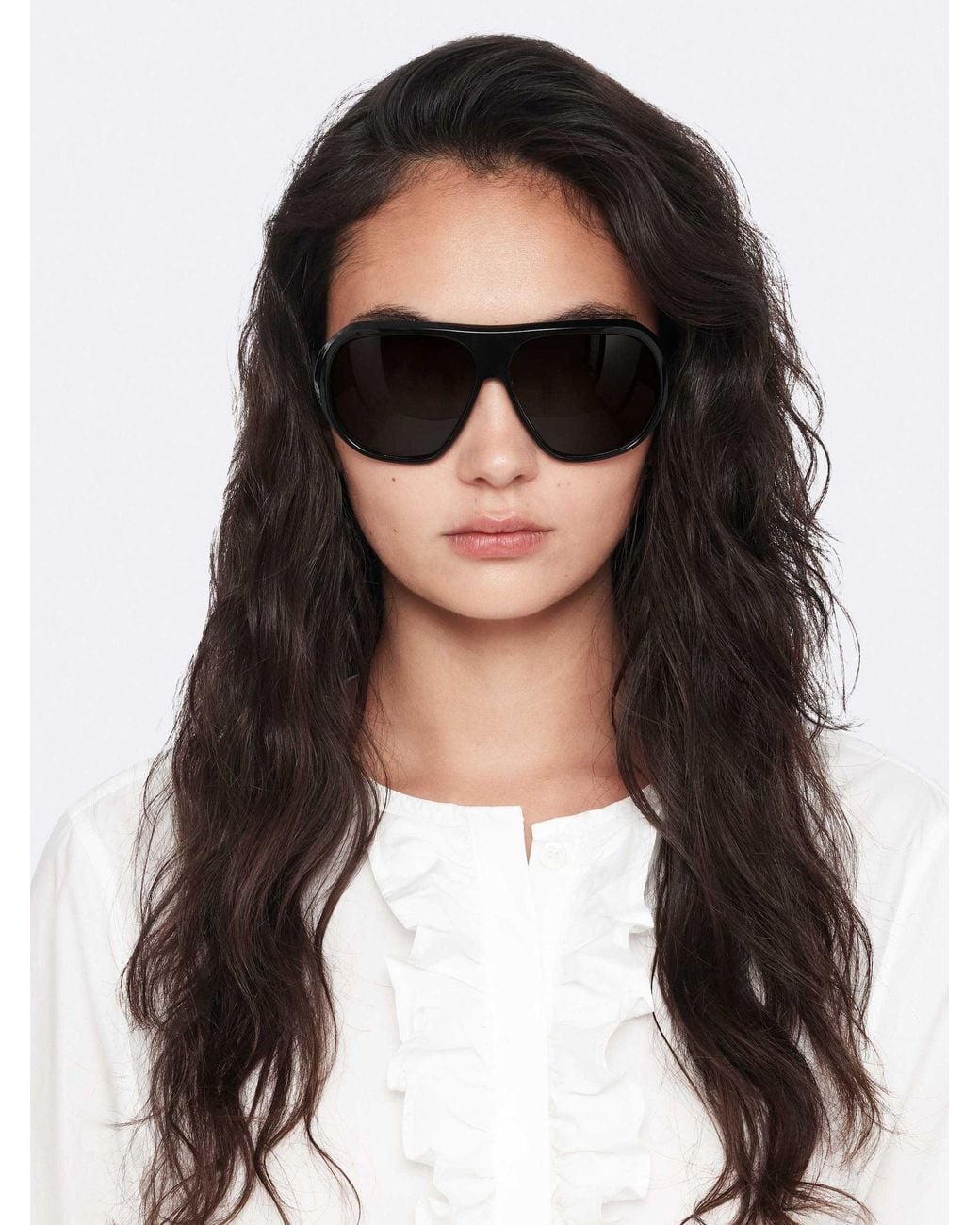 AllSaints White Allsaints Amara Ruffle Blouse