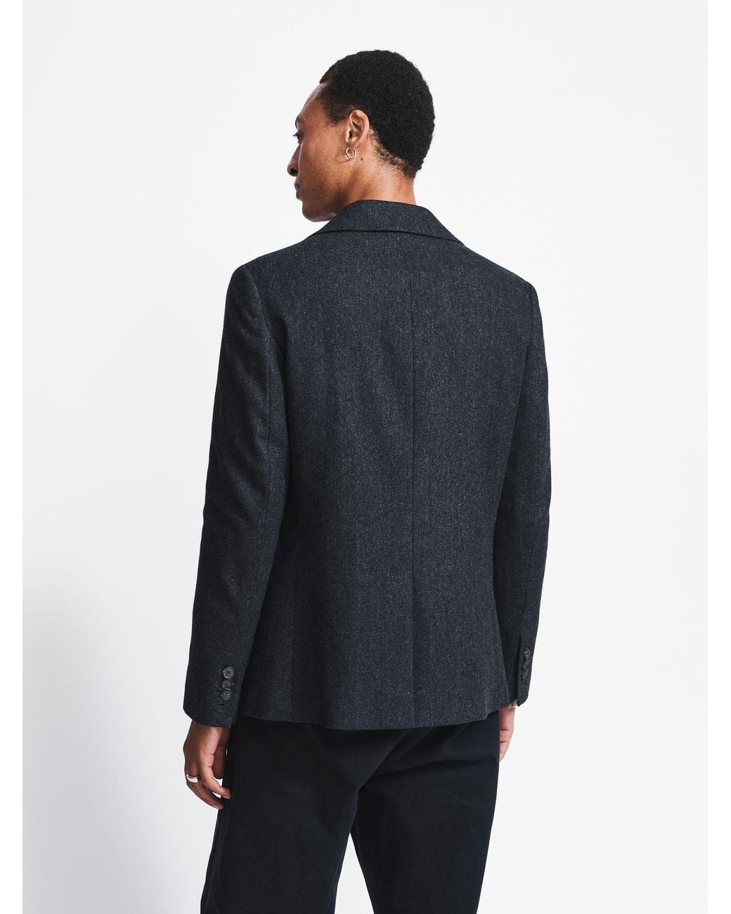 aubi Blue Wellington Wool Blazer for men