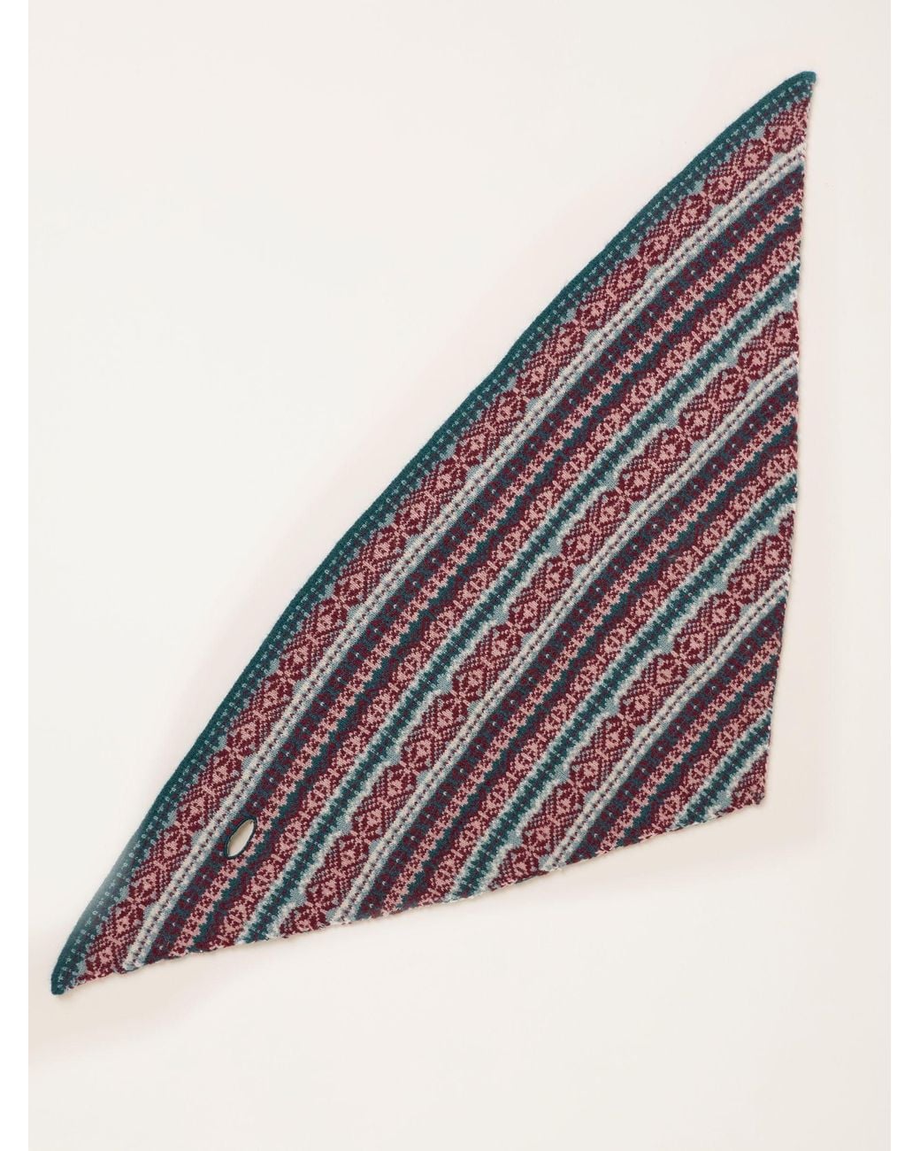 FatFace Blue Fatface Multi Fairisle Triangle Scarf