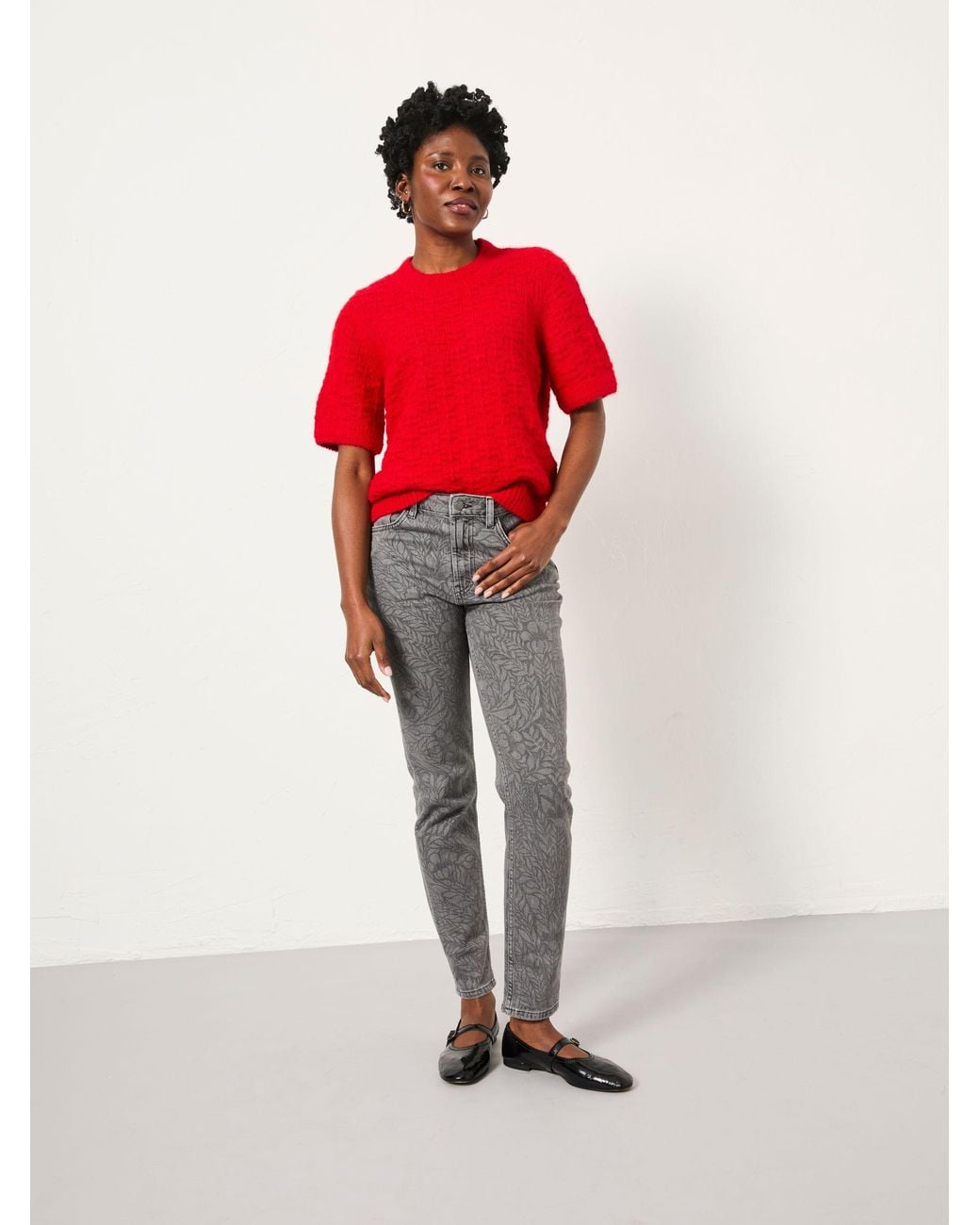 FatFace Multicolor Floral Bouquet Laser Print Jeans