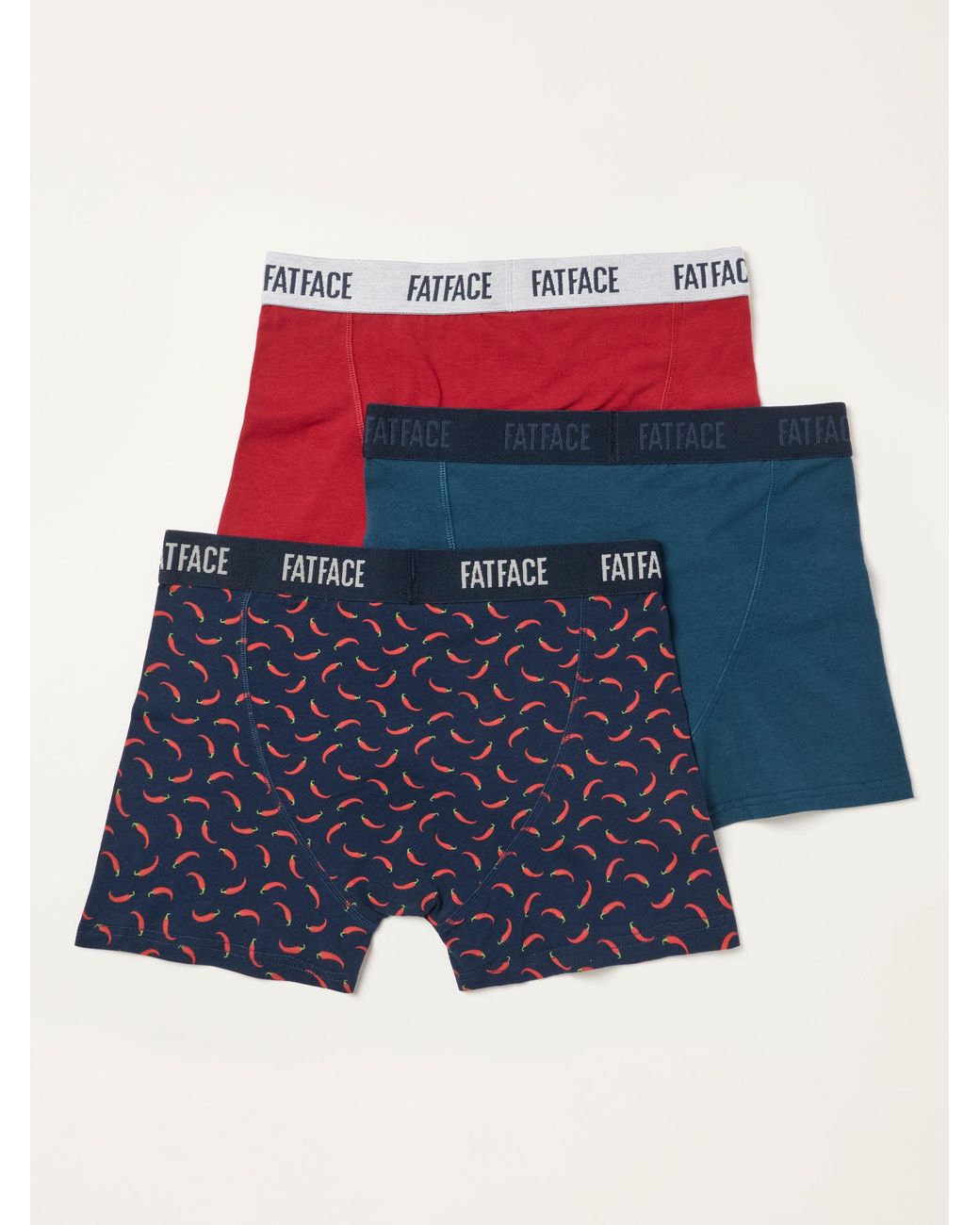 FatFace Blue 3 Pack Boxers for men
