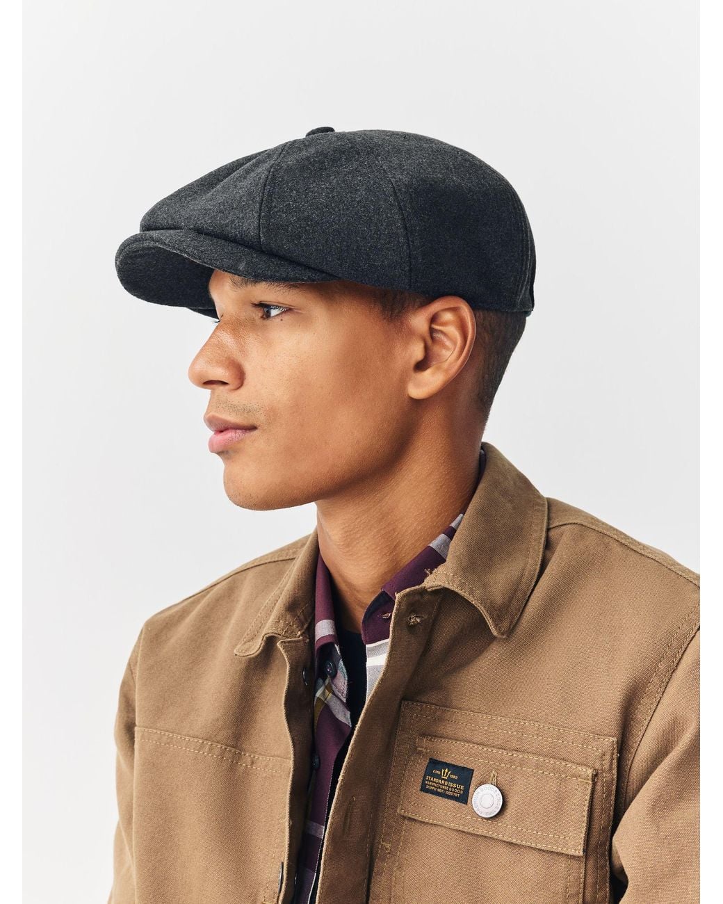 Next Gray Baker Boy Hat for men