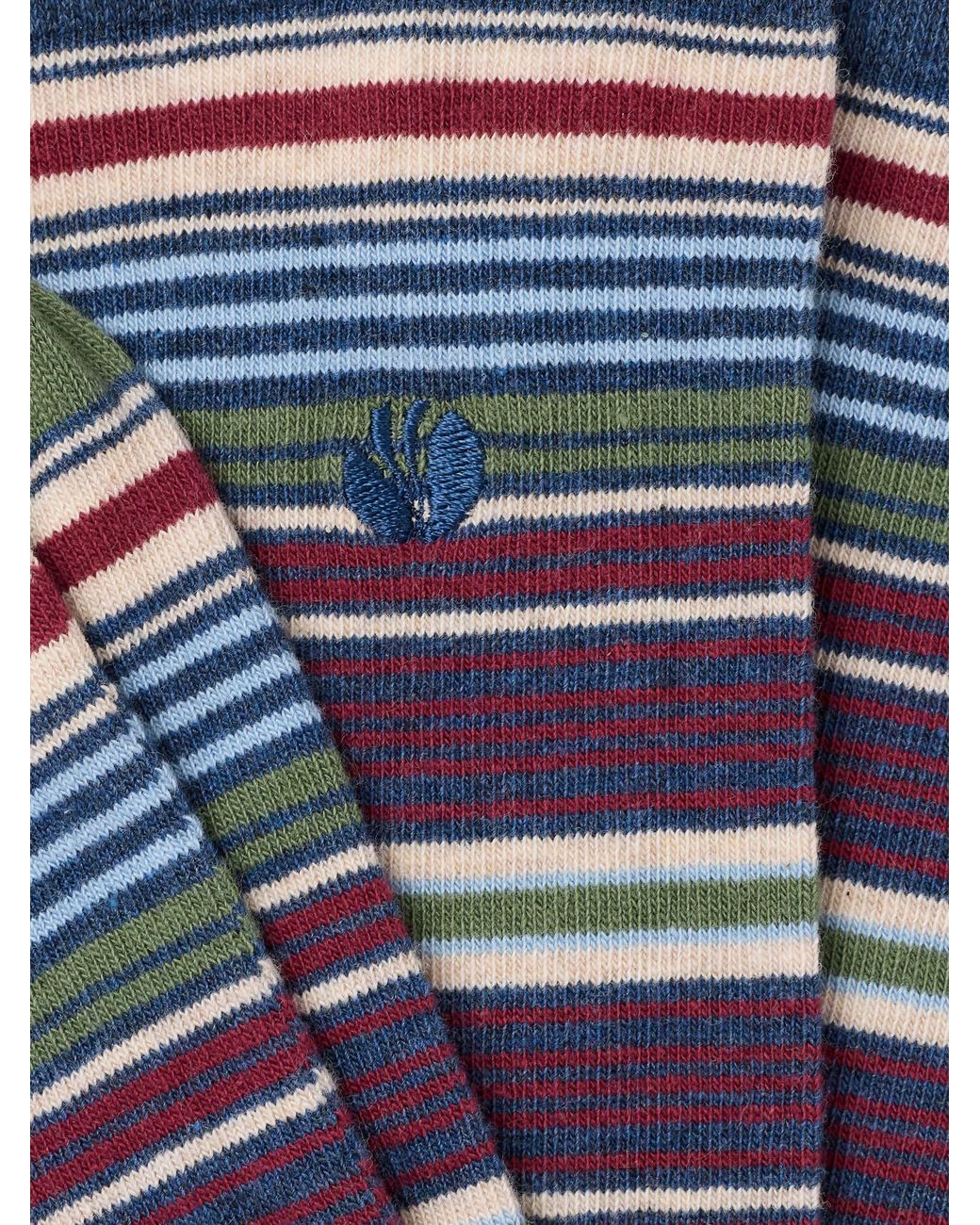 FatFace Blue Fatface Striped Socks for men