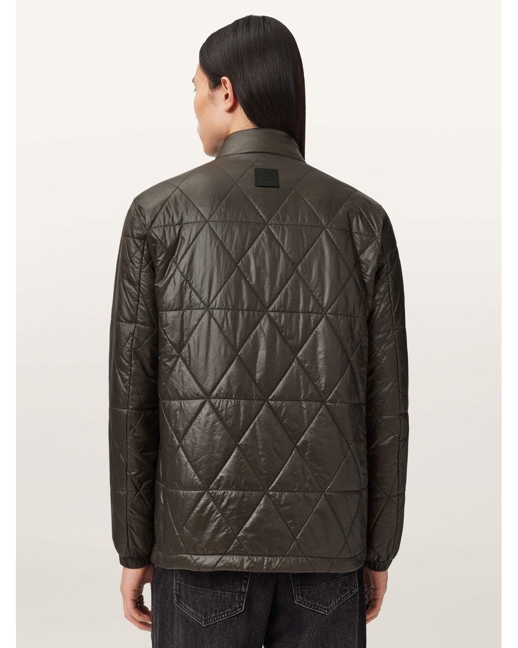 AllSaints Brown Allsaints Tribex Shine Jacket for men