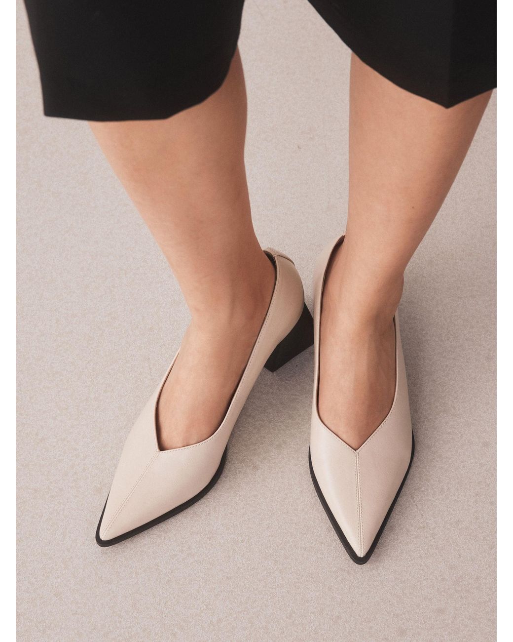 Next Natural Forever Comfort Point Toe Block Heels