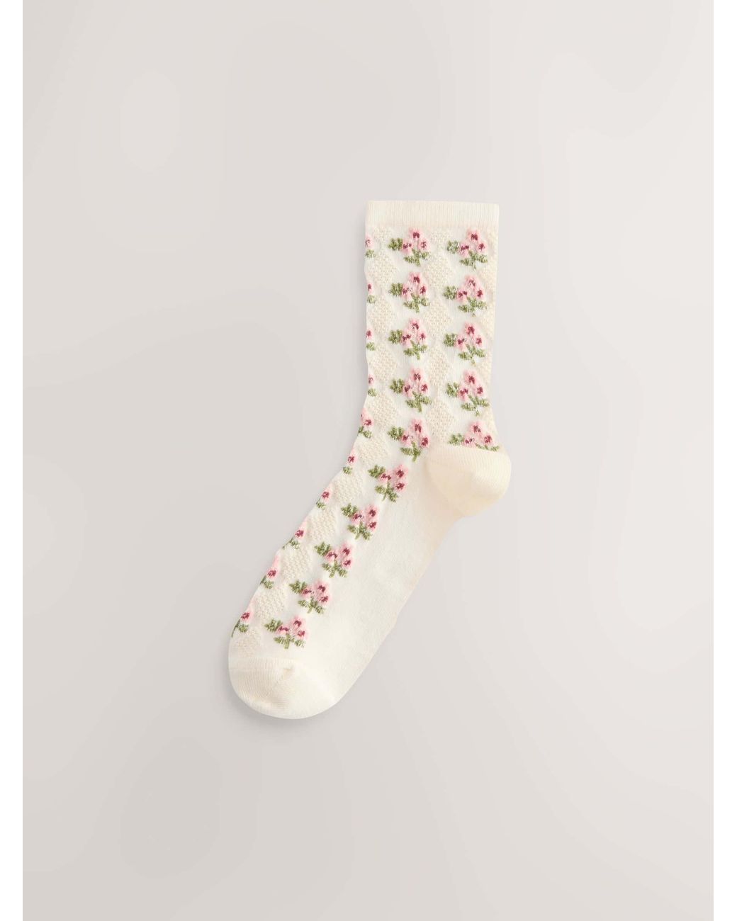 Next Pink Textured Ankle Socks 4 Pack