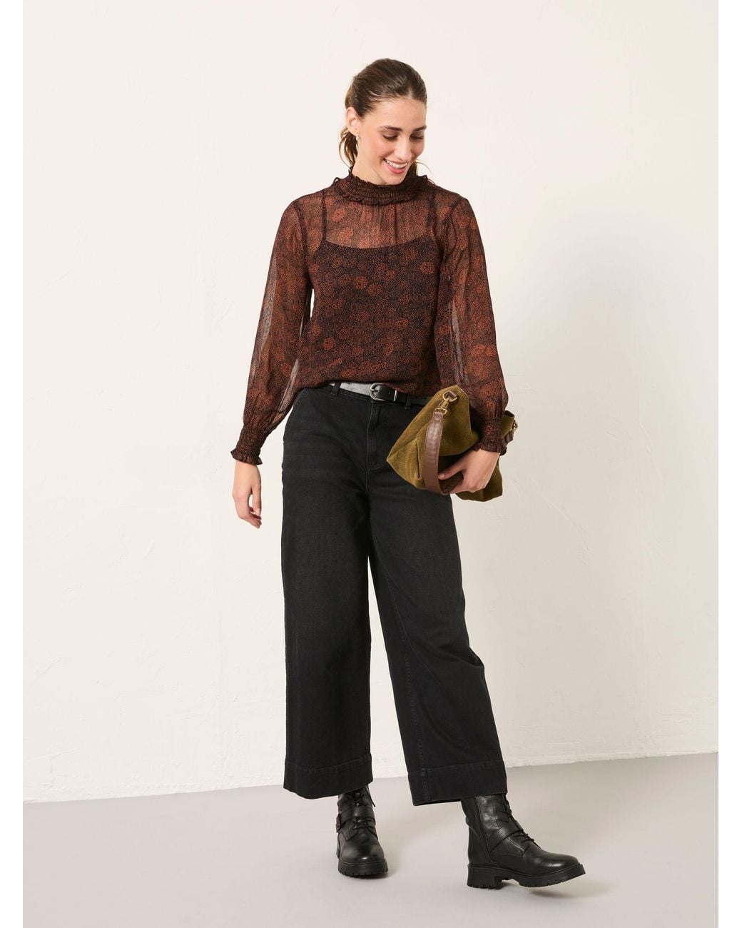 FatFace Brown Jaclyn Blouse