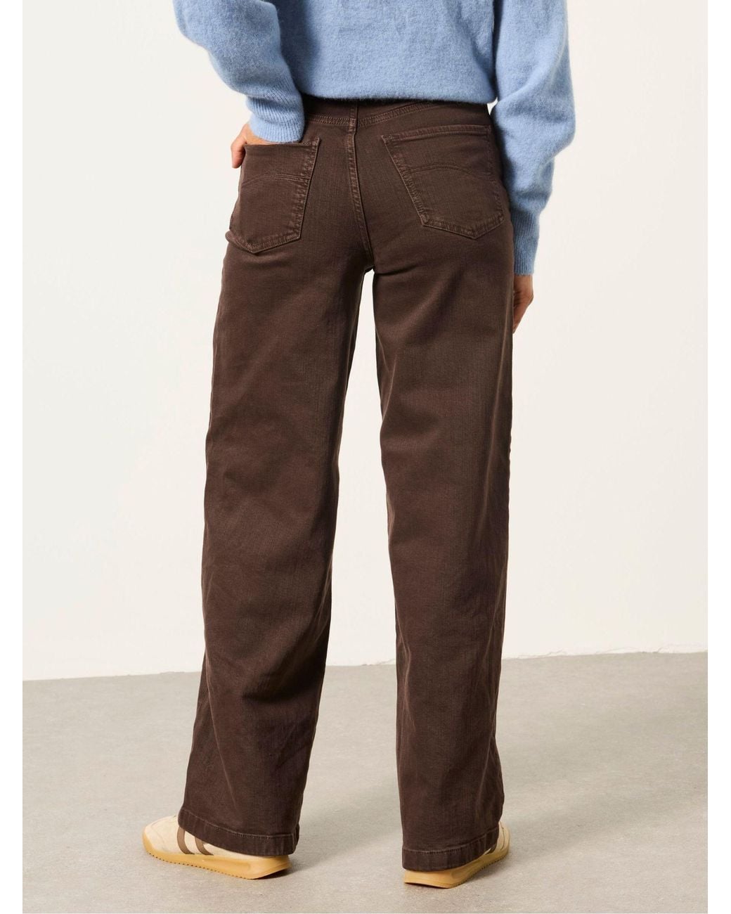 FatFace Brown Welling Wide Leg Wide Leg Jeans