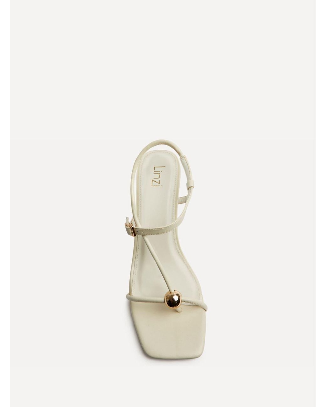 Linzi Natural Immersed Toe Post Heeled Sandals