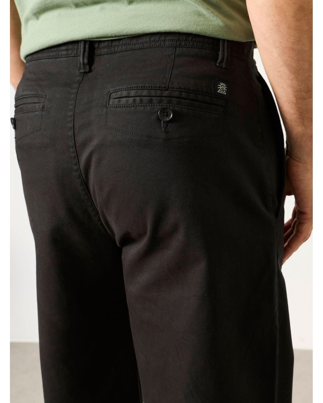 FatFace Black Carbis Relaxed Fit Chinos for men