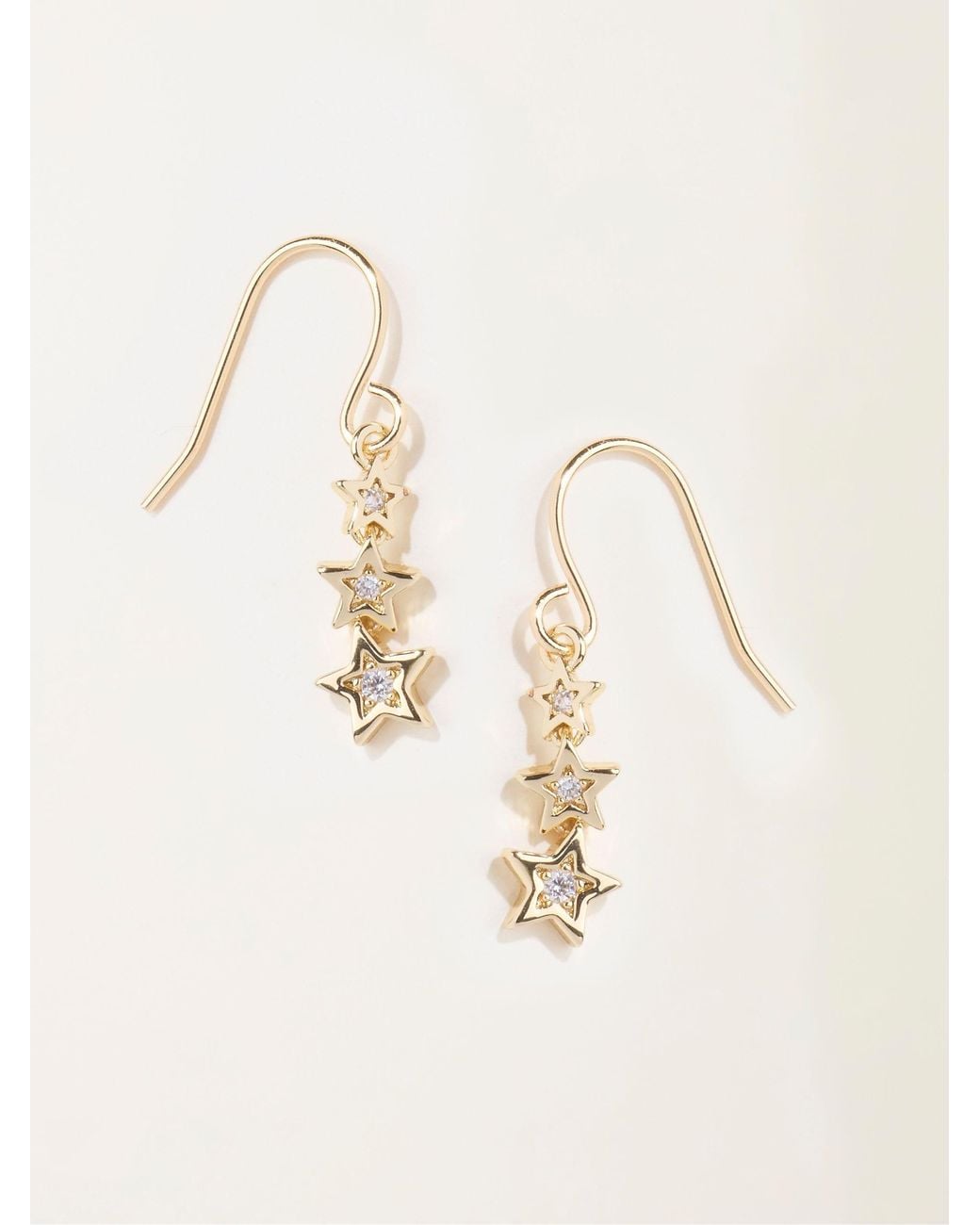 FatFace Brown Trio Star Drop Earrings