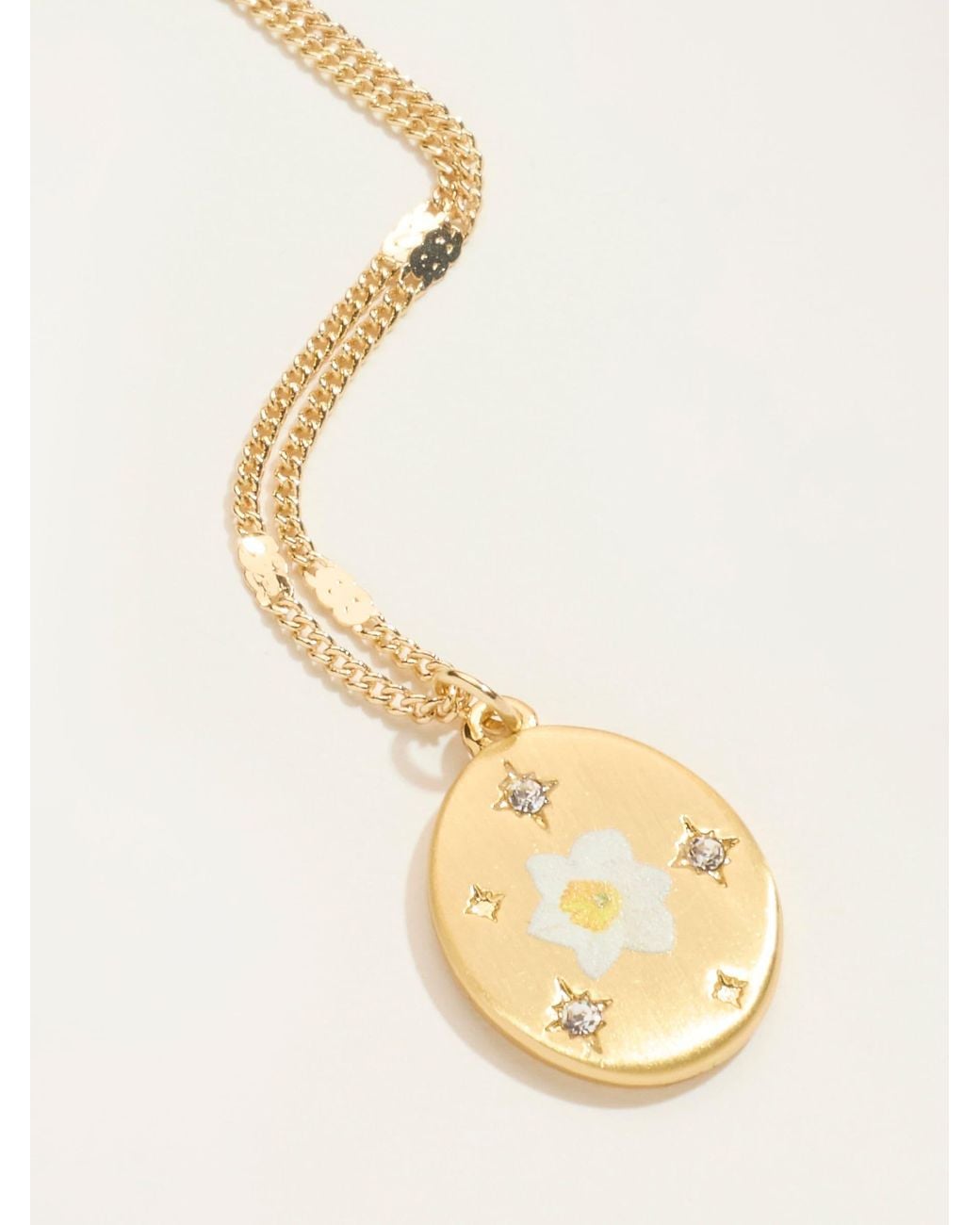 FatFace Natural Fatface December Birth Flower Necklace