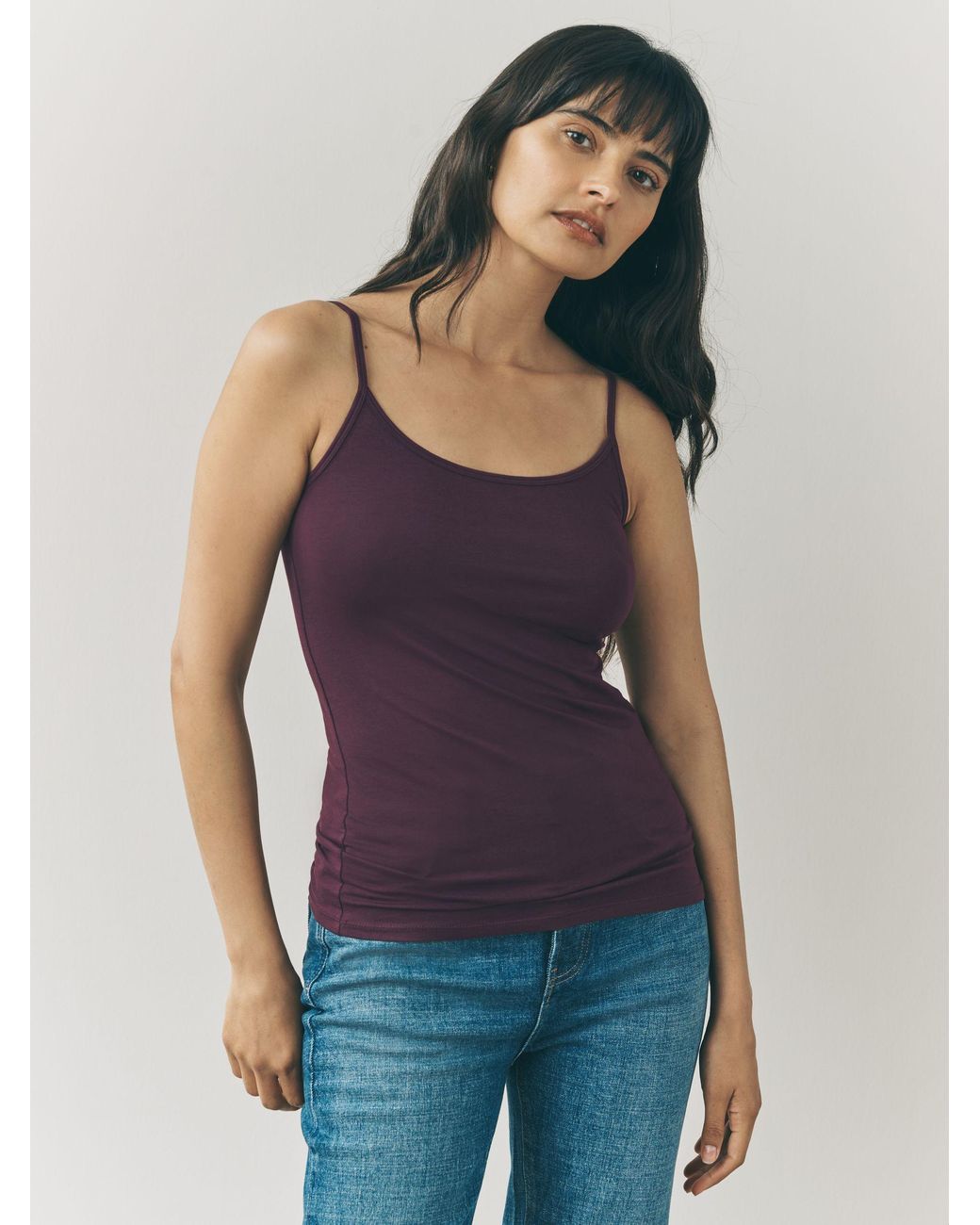 Next Purple Plum Thin Strap Vests 3 Pack