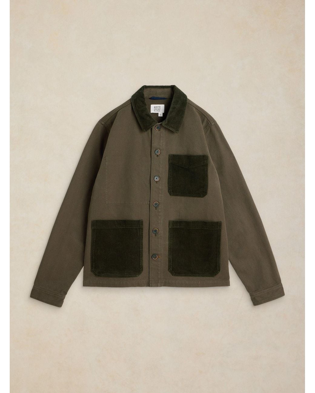 White Stuff Brown Westgate Cord Mix Jacket for men