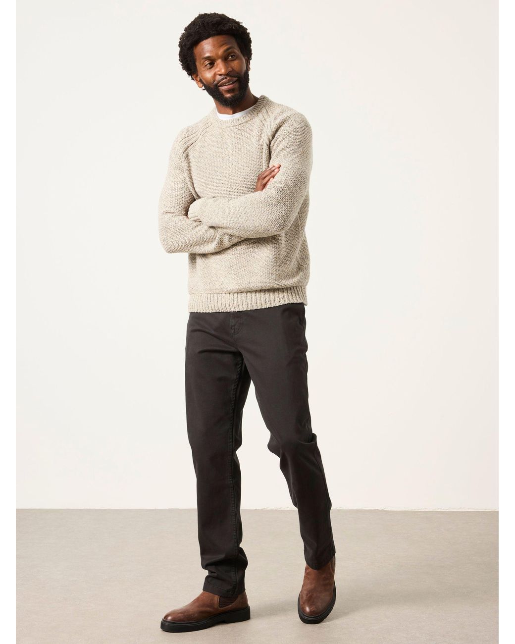 FatFace Black Hayton Slim Fit Slim Fit Chinos for men