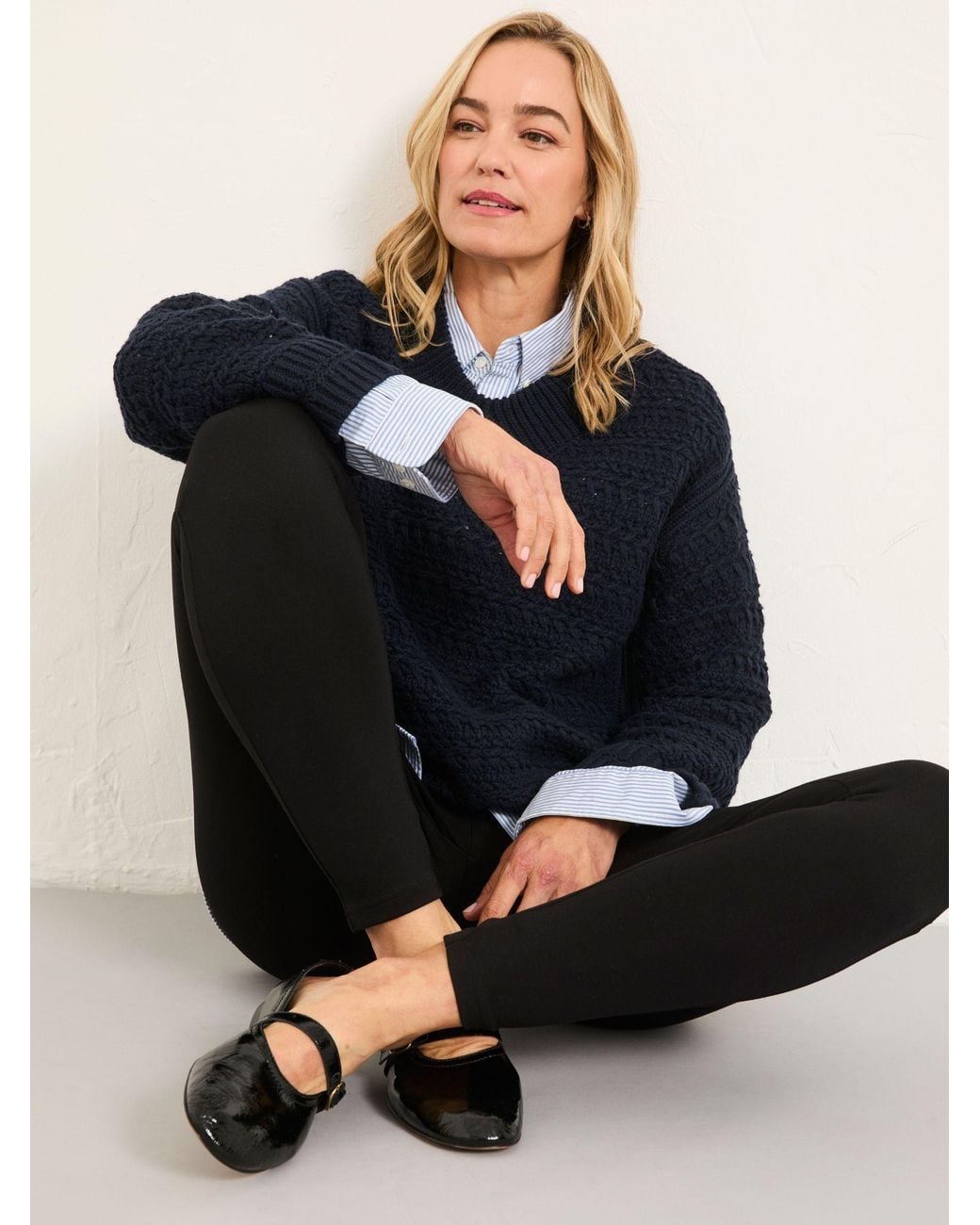 FatFace Black Polly Ponte Legging