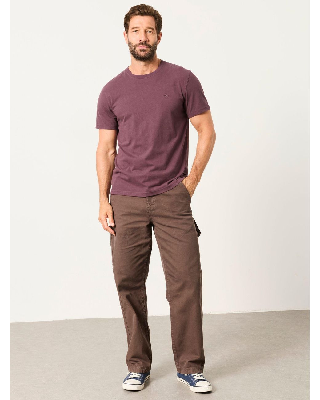 FatFace Purple Lulworth Short Sleevet-Shirt for men