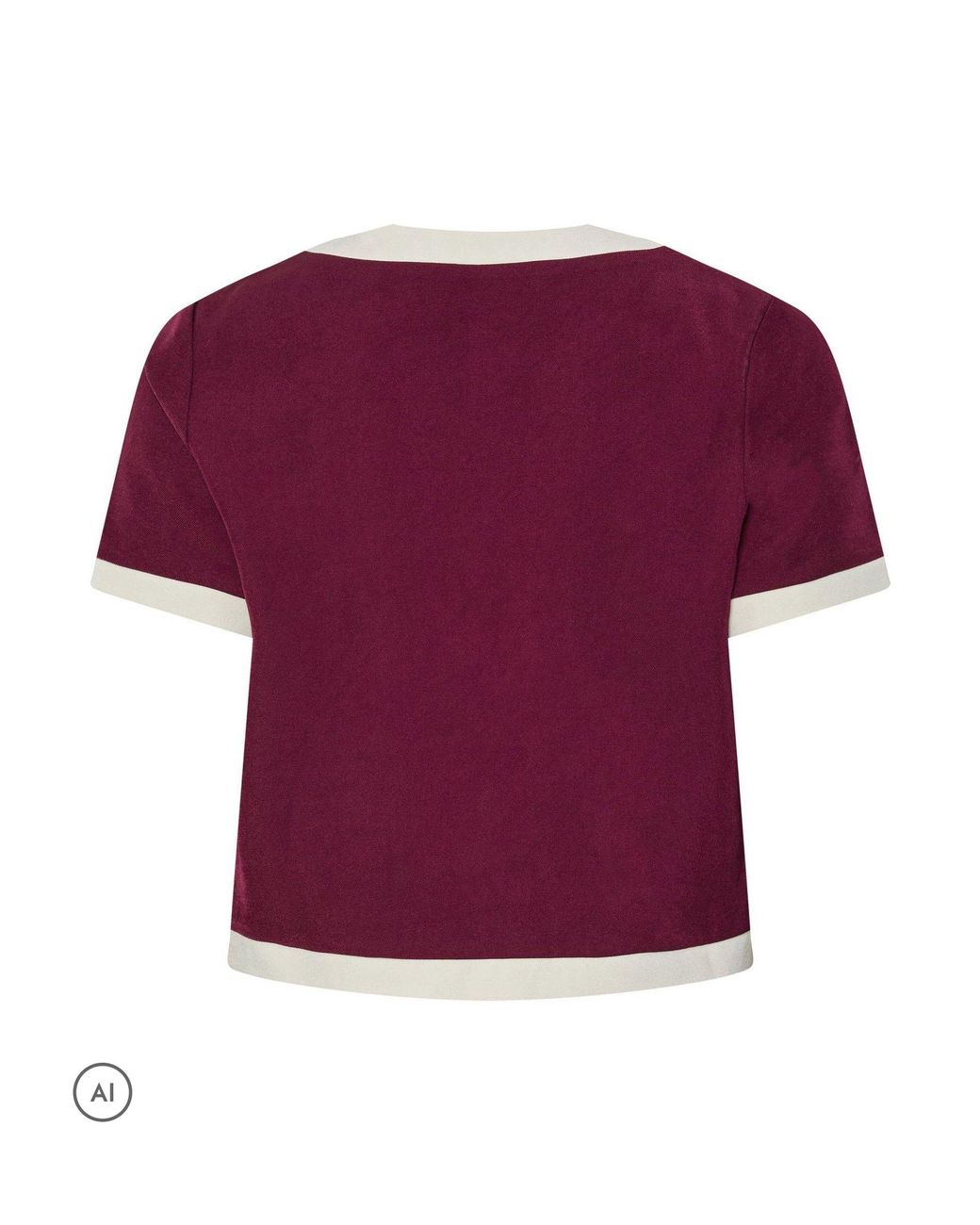 PixieGirl Petite Purple Contrast Short Sleeve Button Blouse