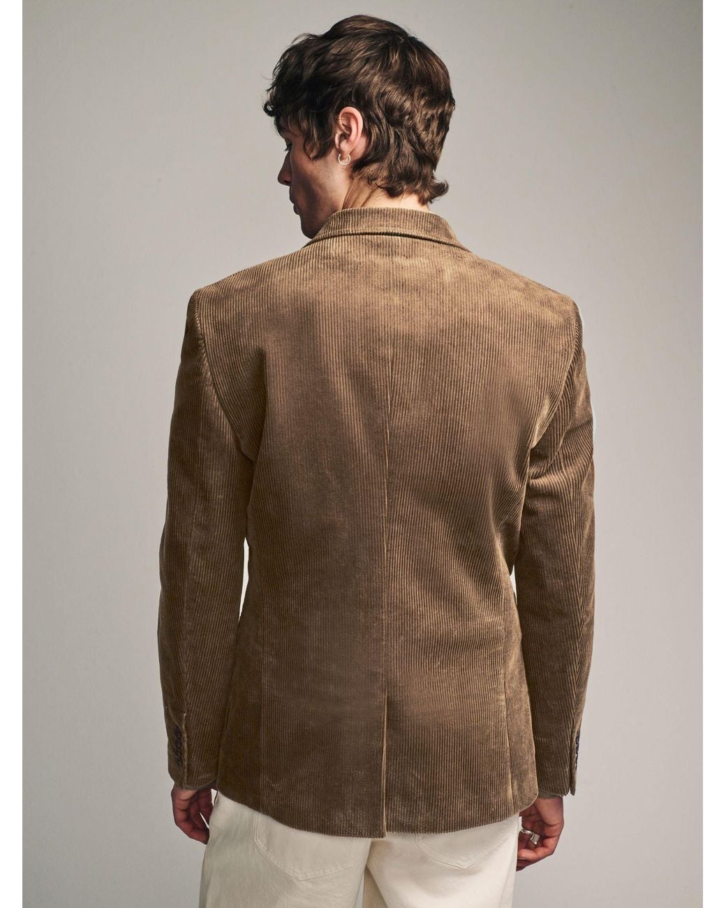 Next Brown Regular Fit Cord Blazer for men