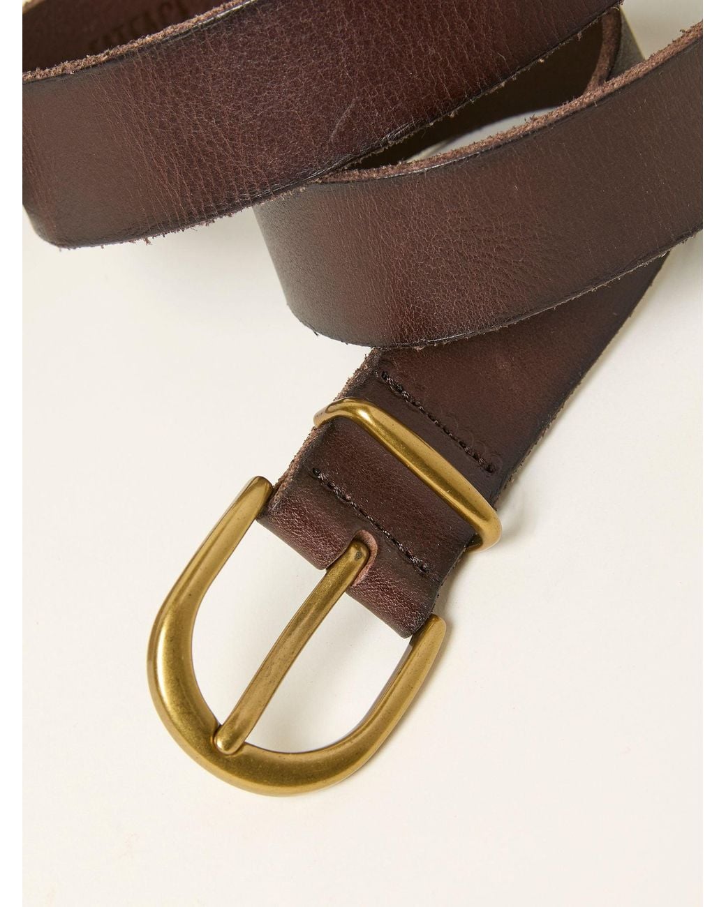 FatFace Brown Plain Leather Belt