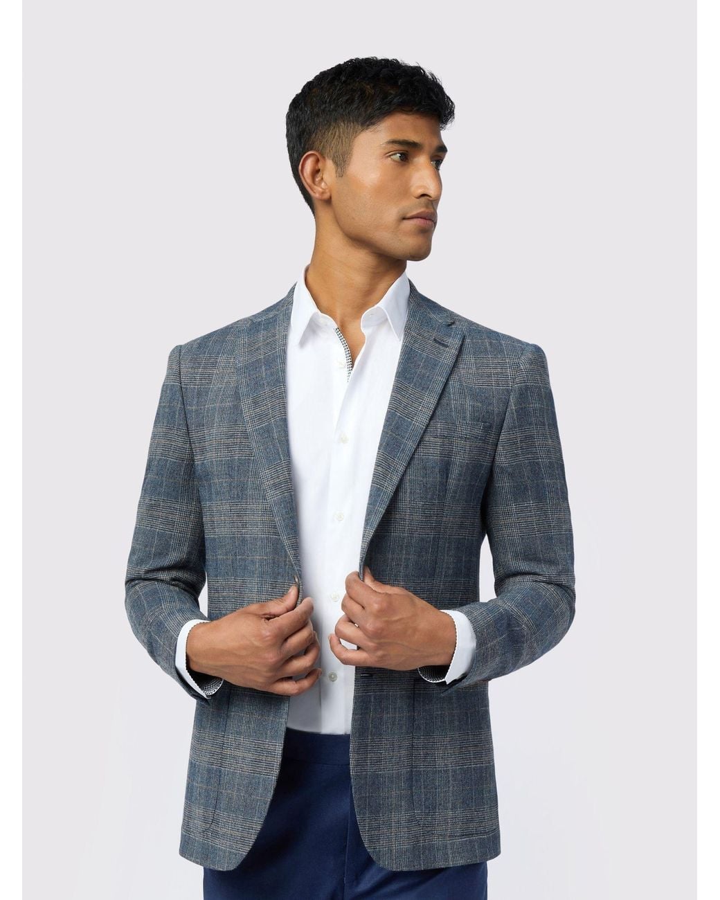 Ted Baker Blue Stone Check Jacket for men