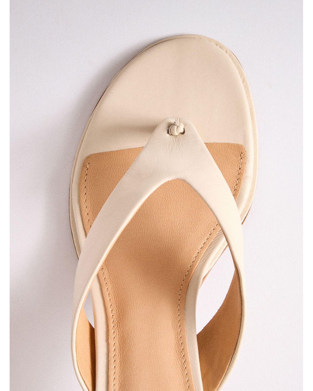 The Set Pink Premium Toe Post Suede Sandals
