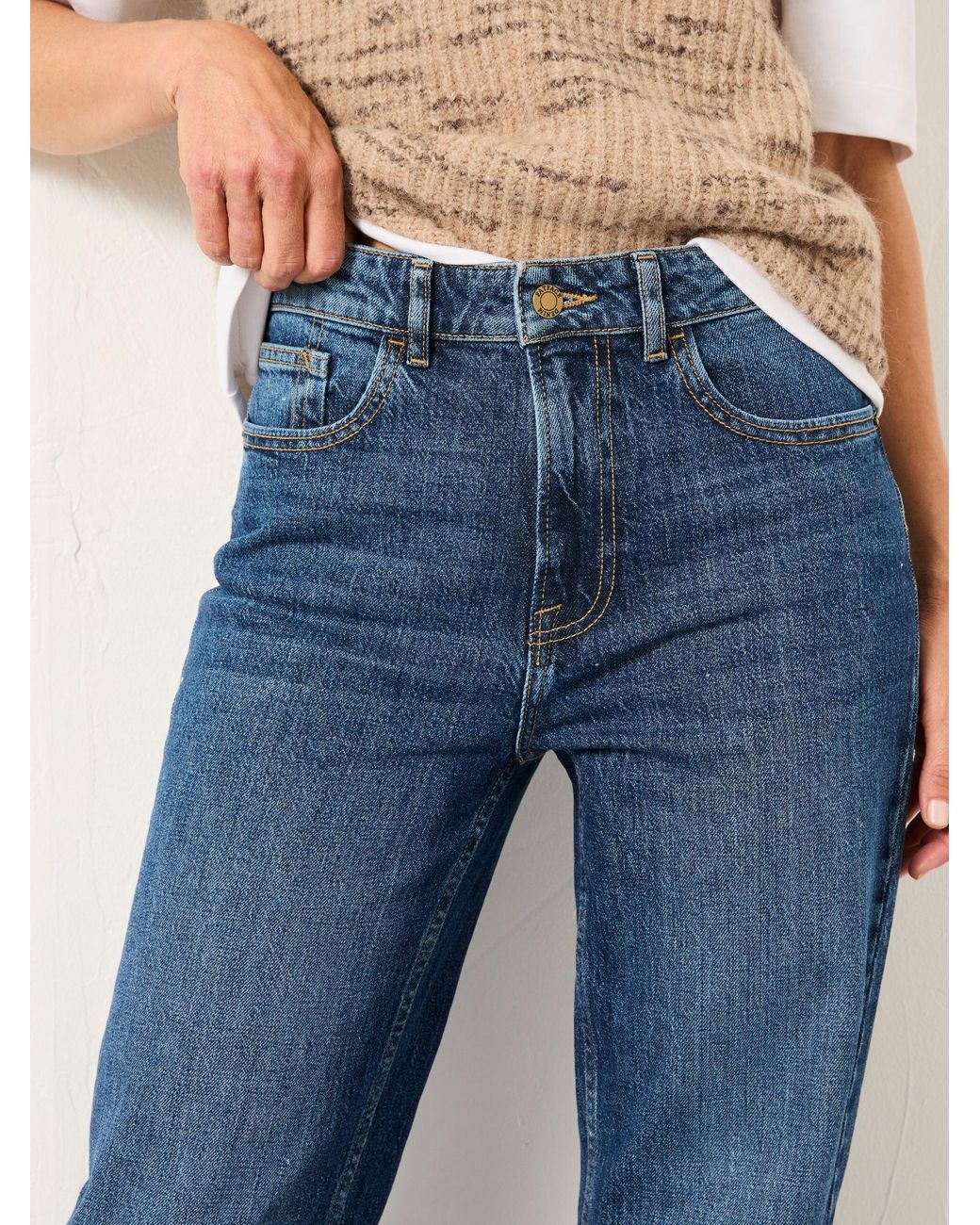 FatFace Blue Filby Petite Relaxed Straight Jeans