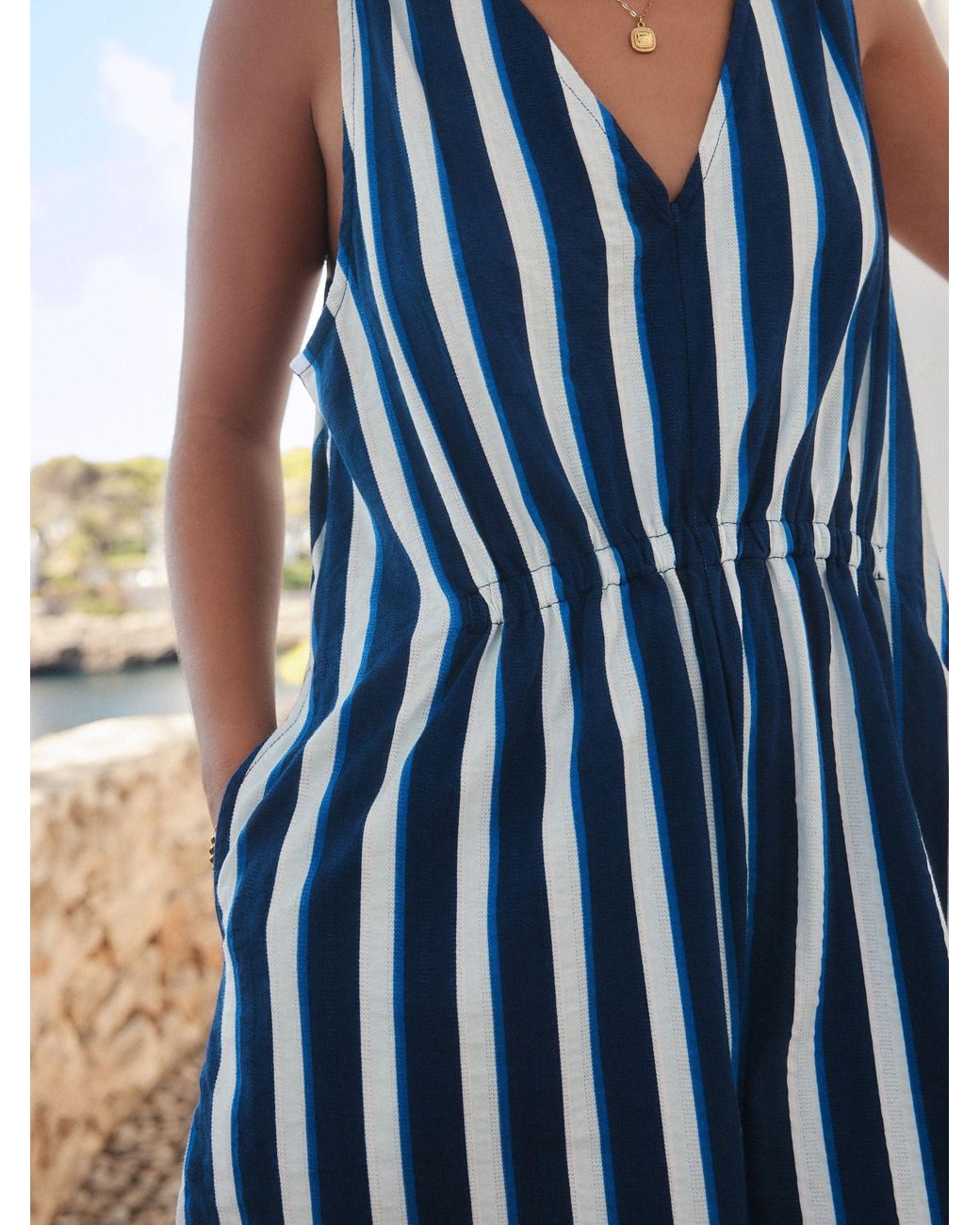 Next Blue Jersey Summer Playsuit