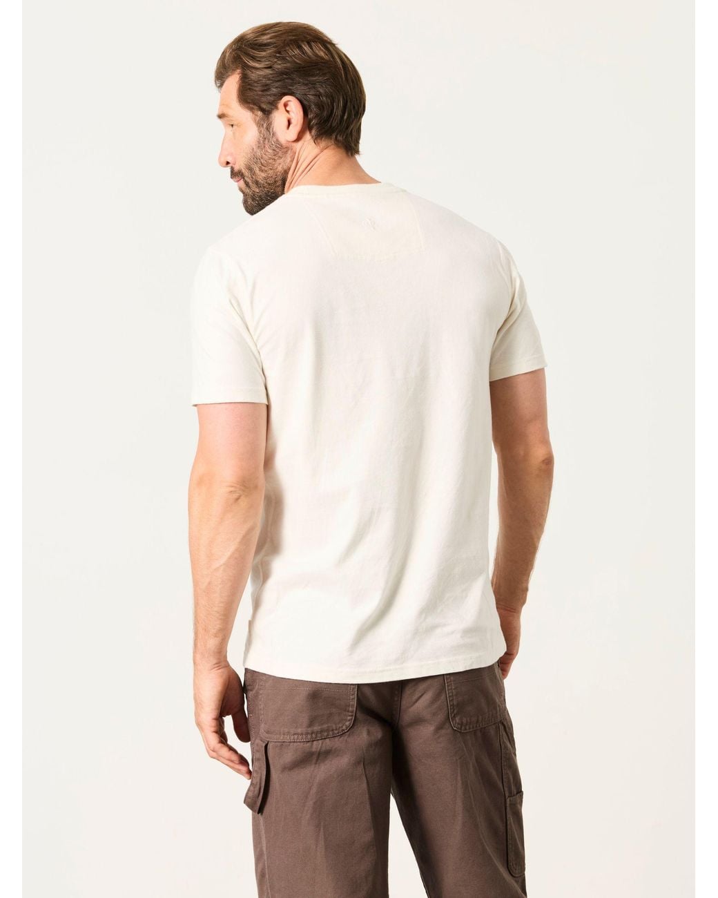 FatFace White Bookshelf Graphic T-Shirt for men