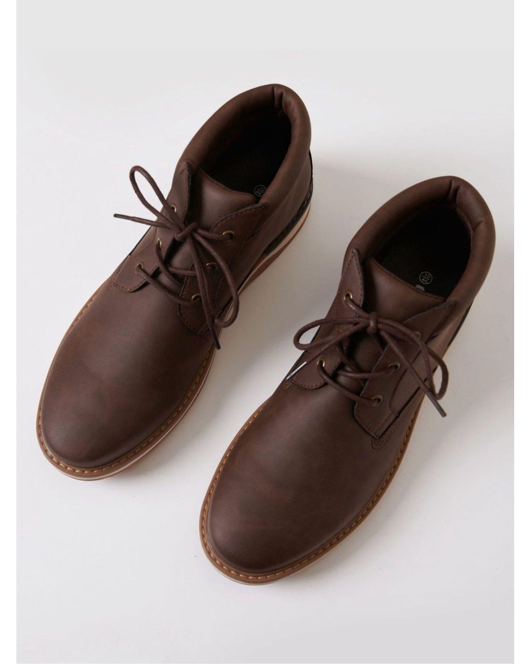 Threadbare Brown Lace Up Boots for men