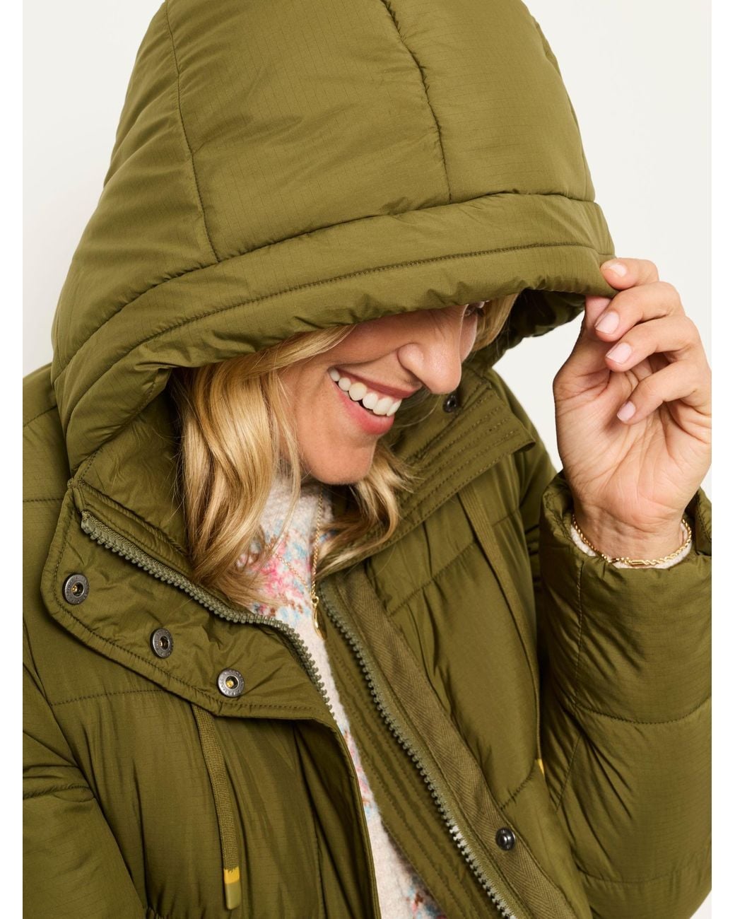 FatFace Green Fatface Chester Longline Puffer Coat