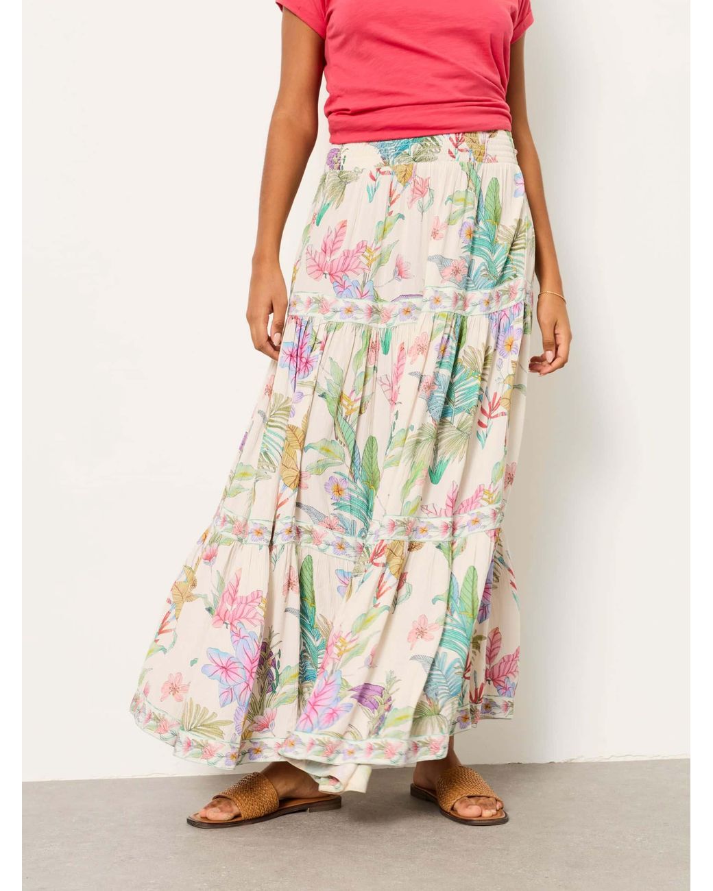 FatFace White Fatface Jayla Maxi Skirt
