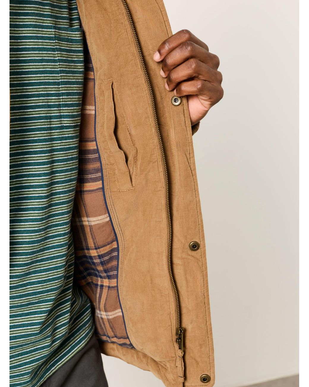 FatFace Green Cord Padded Jacket for men