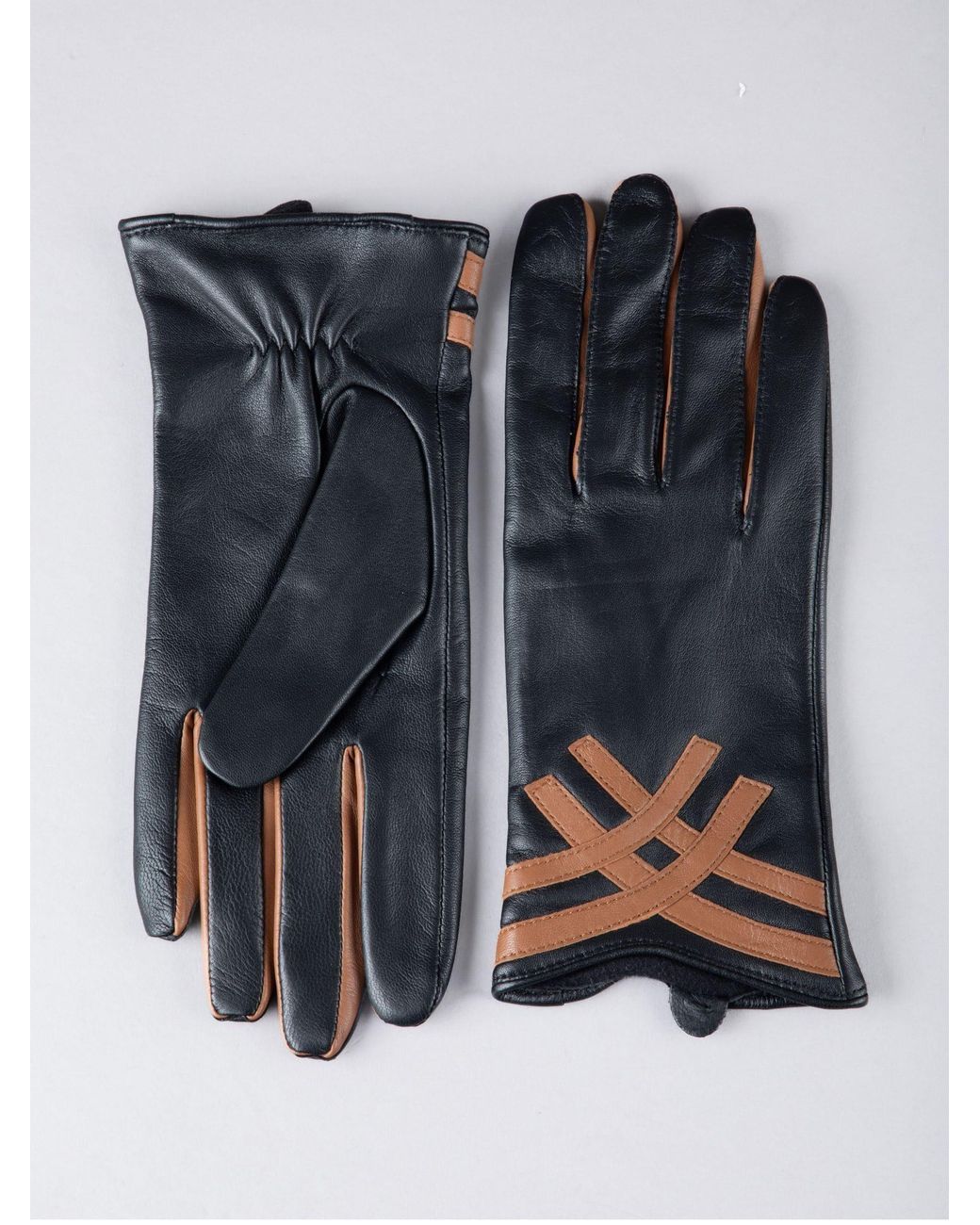 Lakeland Leather Blue Devoke Contrasting Gloves