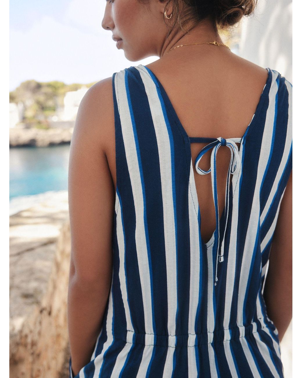 Next Blue Jersey Summer Playsuit