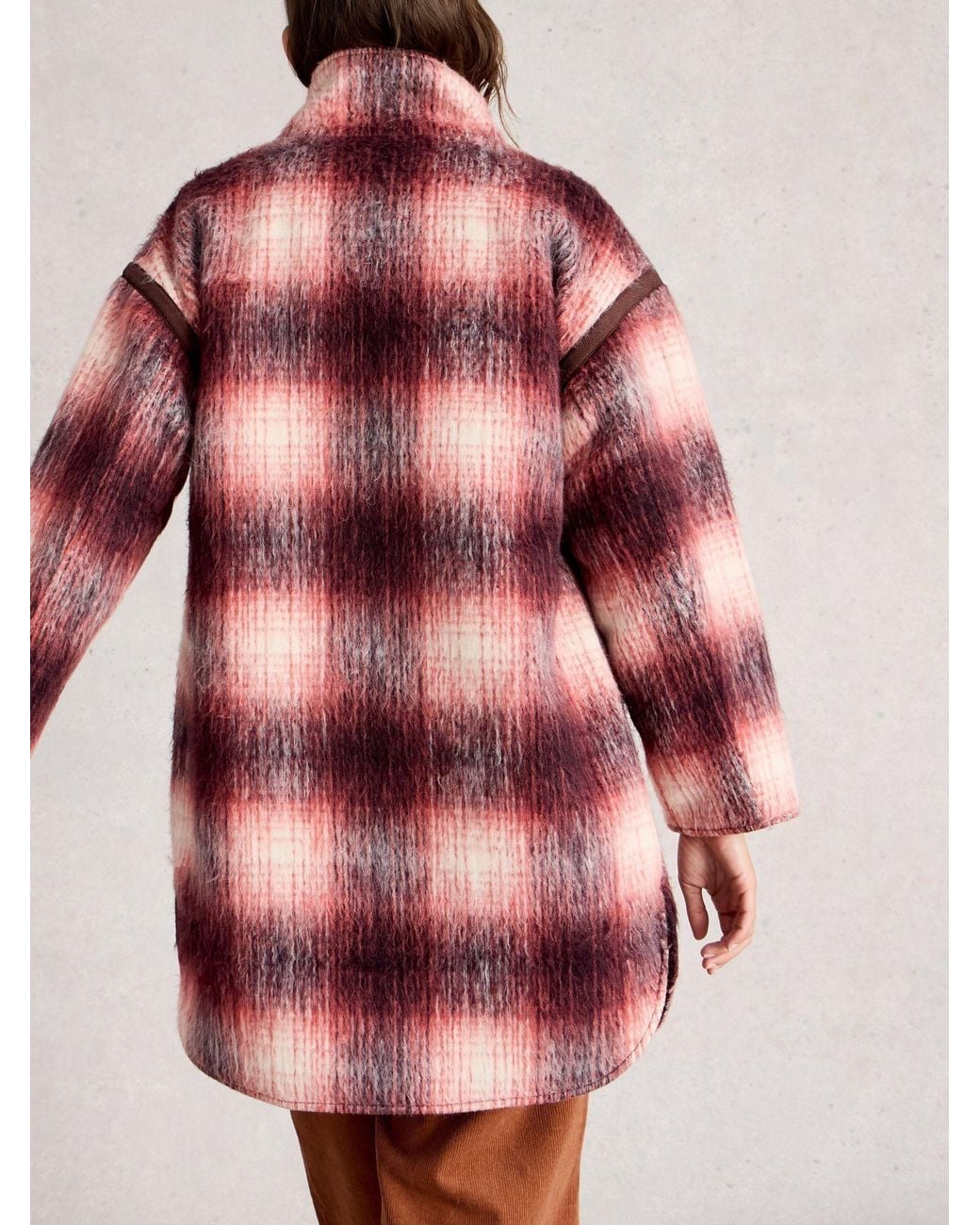 White Stuff Pink Marlowe Reversible Coat