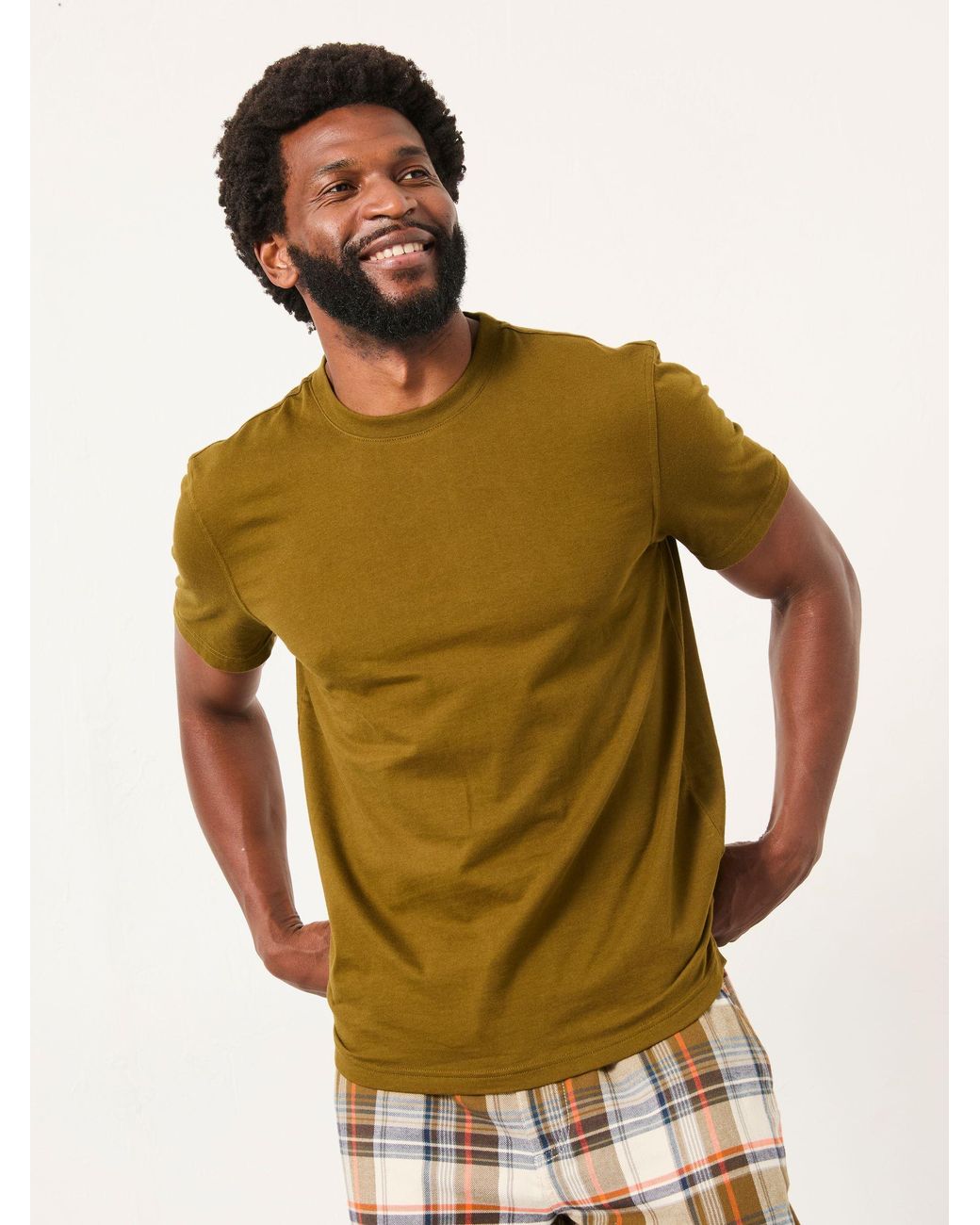 FatFace Natural Beale Check Pyjama Set for men