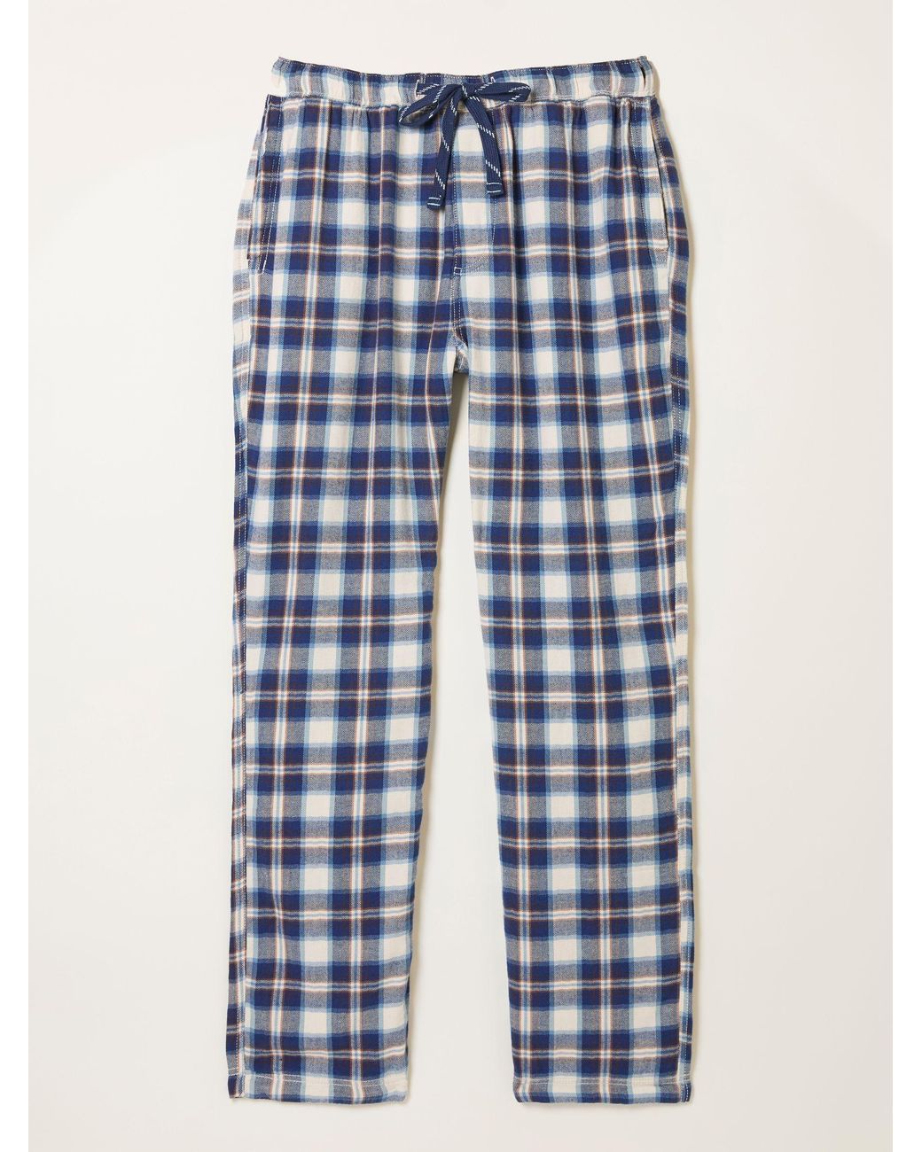FatFace Blue Boray Check Pyjama Bottoms for men