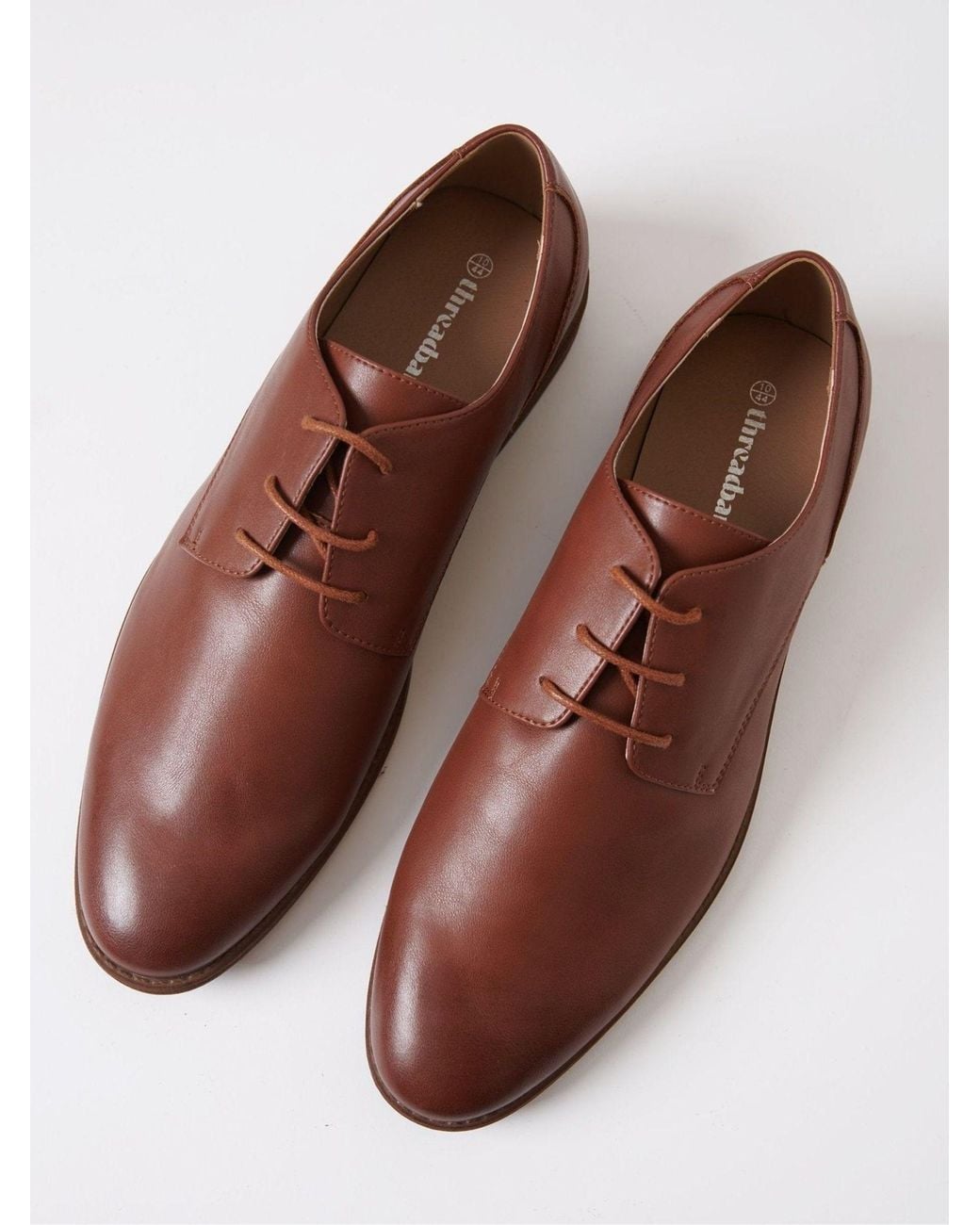 Threadbare Brown Derby Shoes for men