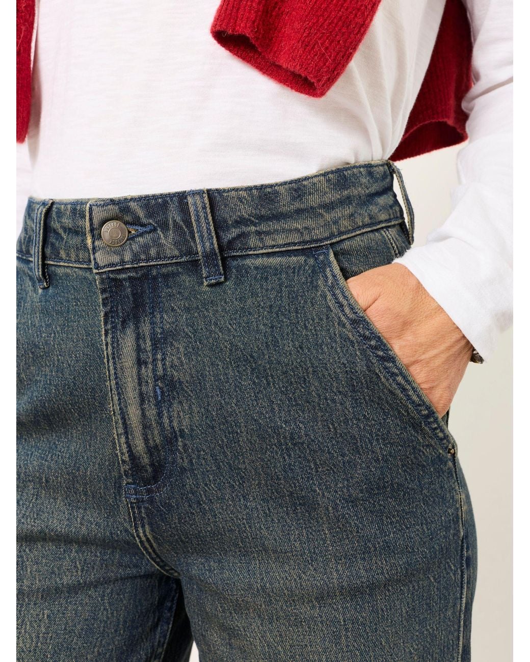 FatFace Blue Hove Wide Leg Jeans