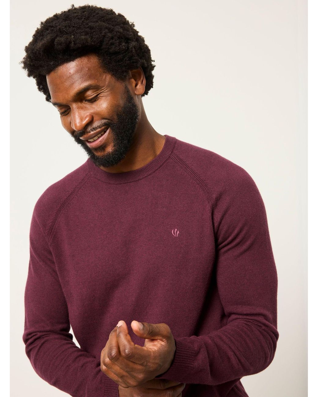 FatFace Red Rye Crew Neck Knitted Jumper for men